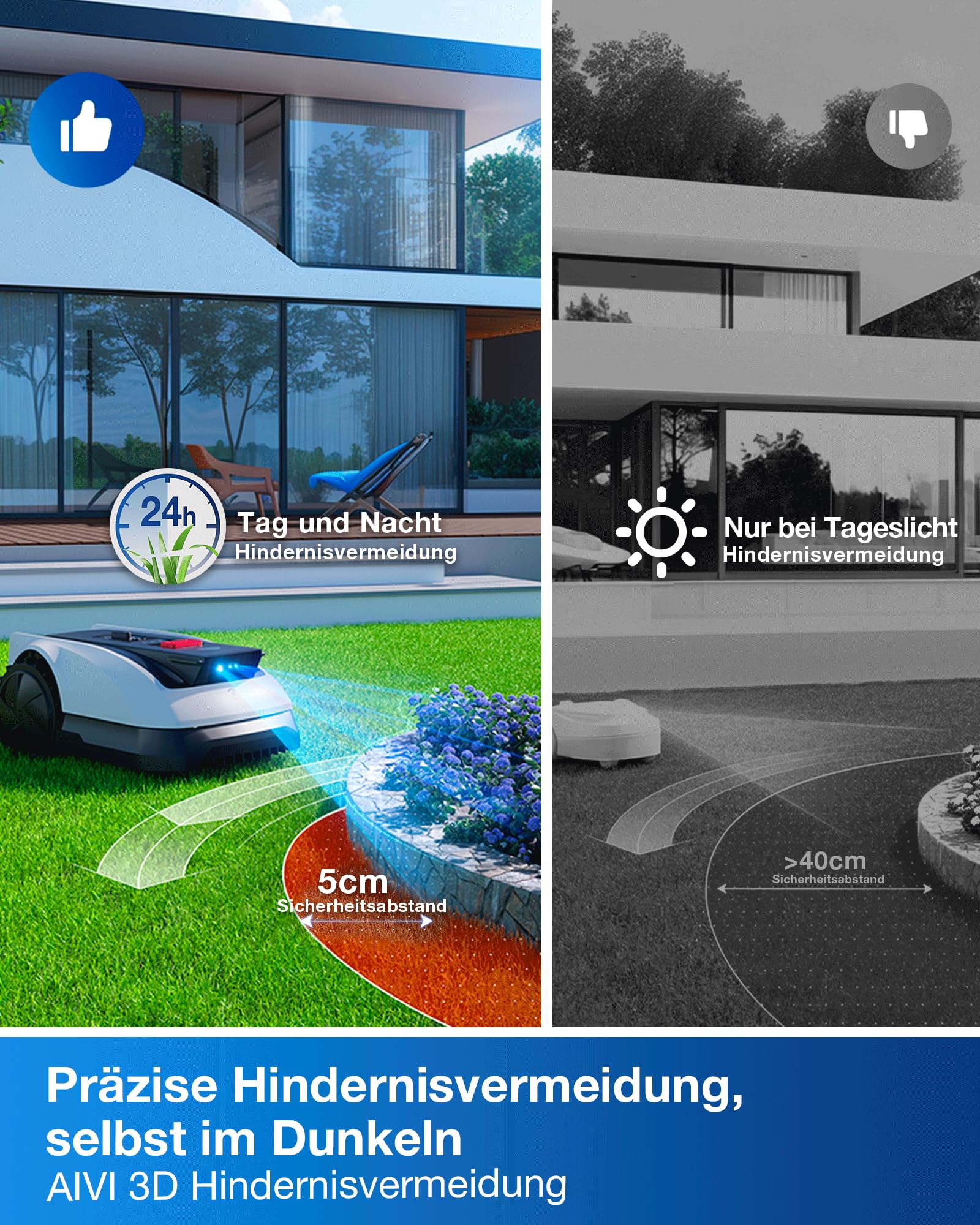 ECOVACS Goat O800 RTK Care Kit Mähroboter Ohne Begrenzungskabel, 800m², LiDAR-Gestützte RTK+Vision Navigation, Rasenmäher Roboter, Auto-Kartierung, Passiert 0,7m Engstellen, Präzises Kantenmähen