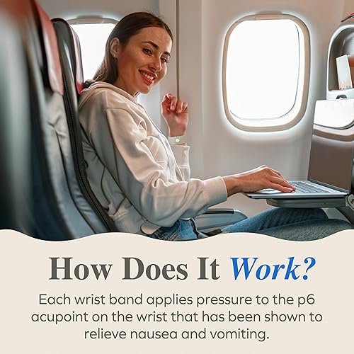 Miniatura 4 de Three Lollies Queasy - Pulseras antináuseas Alivio de náuseas y vómitos de náuseas matutinas, mareos por movimiento, migraña clínicamente probado