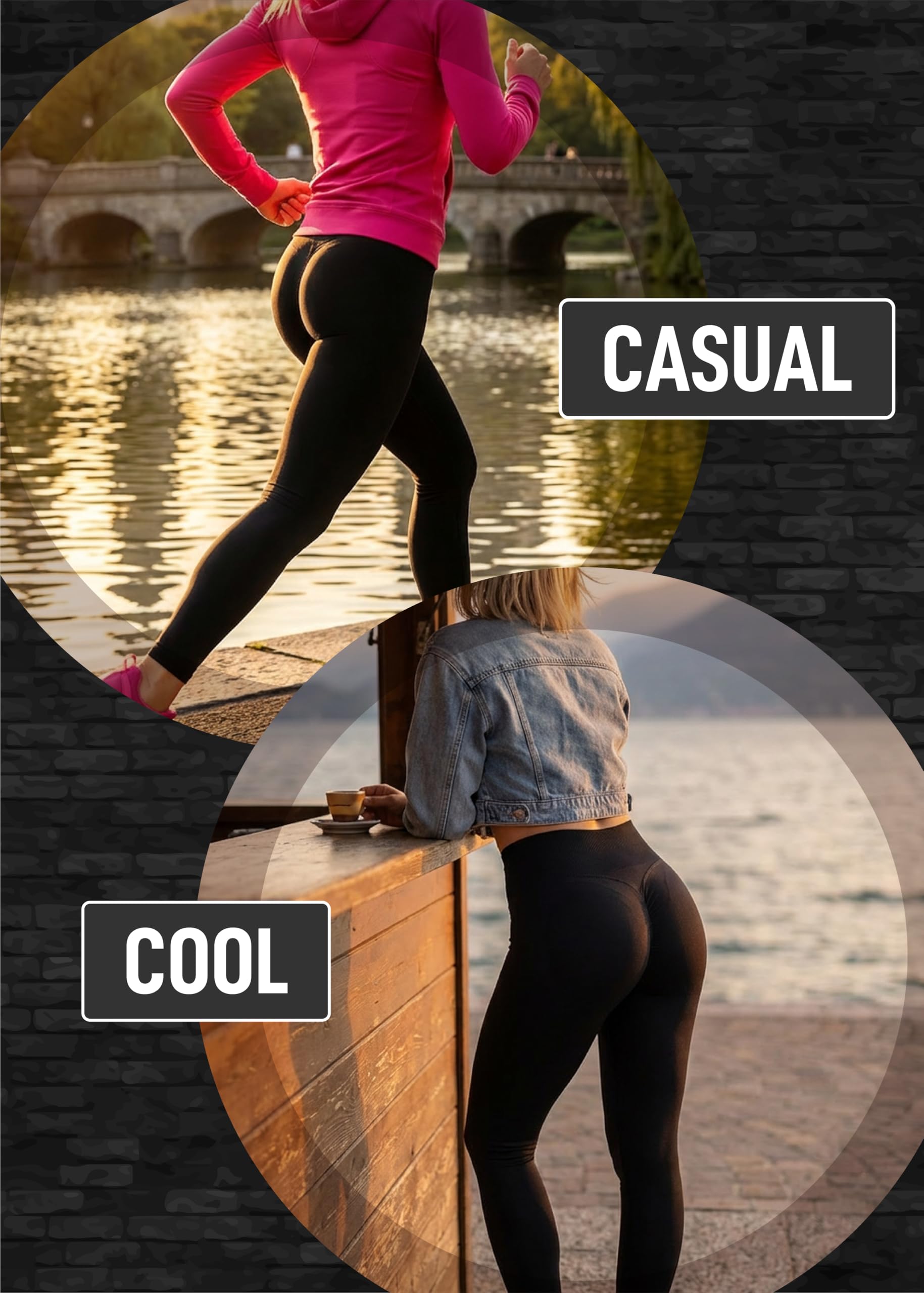 Leggins Push Up 3D Sculpt con Arricciatura - Leggings Push Up Glutei Casual, Leggins Donna Vita Alta, Microfibra Elasticizzata, Scrunch - Made in Italy