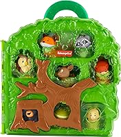Fisher-Price Little People Forest Friends Carry Case Playset - 8 Animal Figures, Portable Toddler Toy for Imaginative Pretend Play Ages 1+