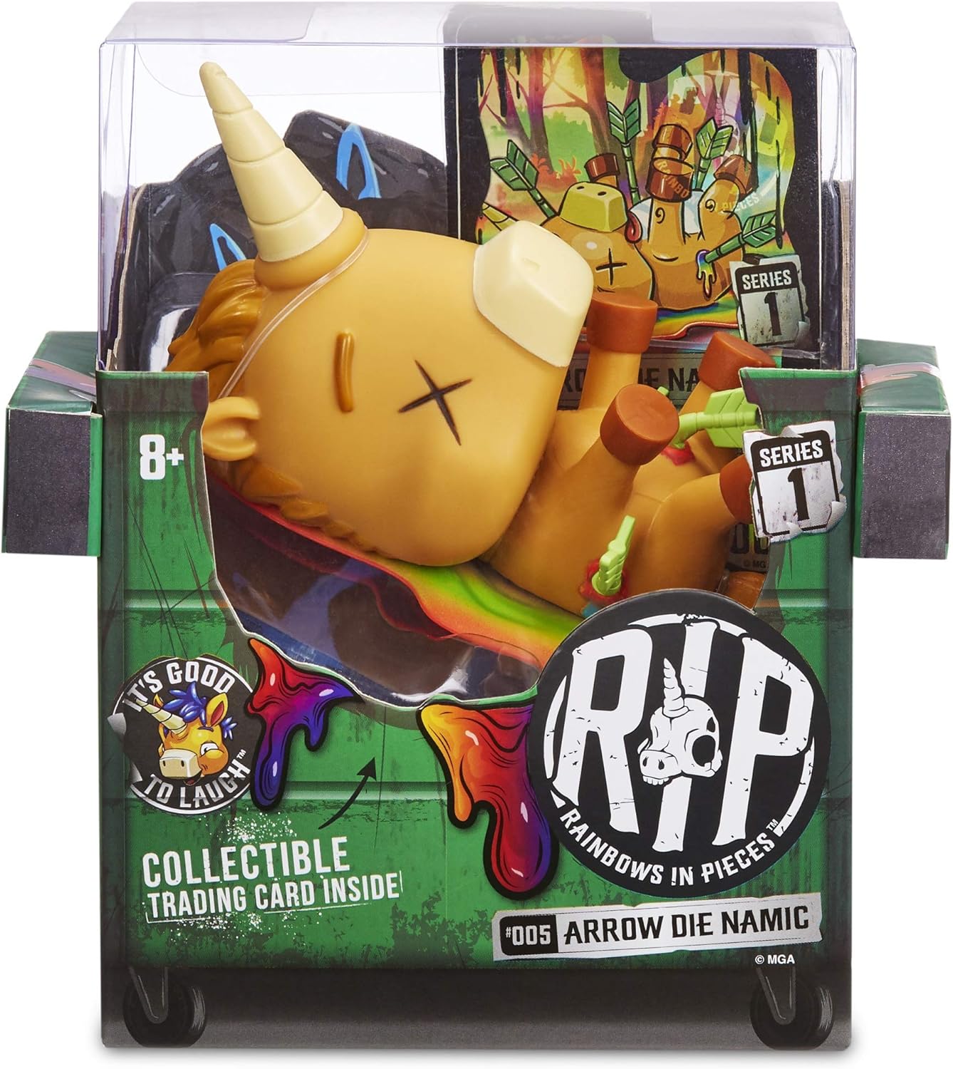 R.I.P. Rainbows In Pieces Gnarly Unicorn - Undead Ned Collectible Vinyl Figure With Trading Card