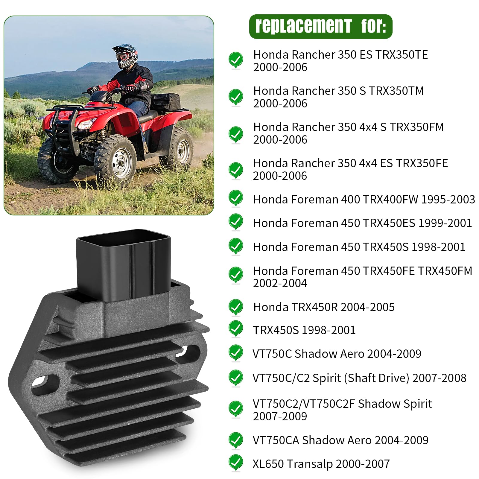 LYARCT 31600-HN5-671 Voltage Regulator Rectifier Compatible With Honda TRX350 Rancher TRX450S