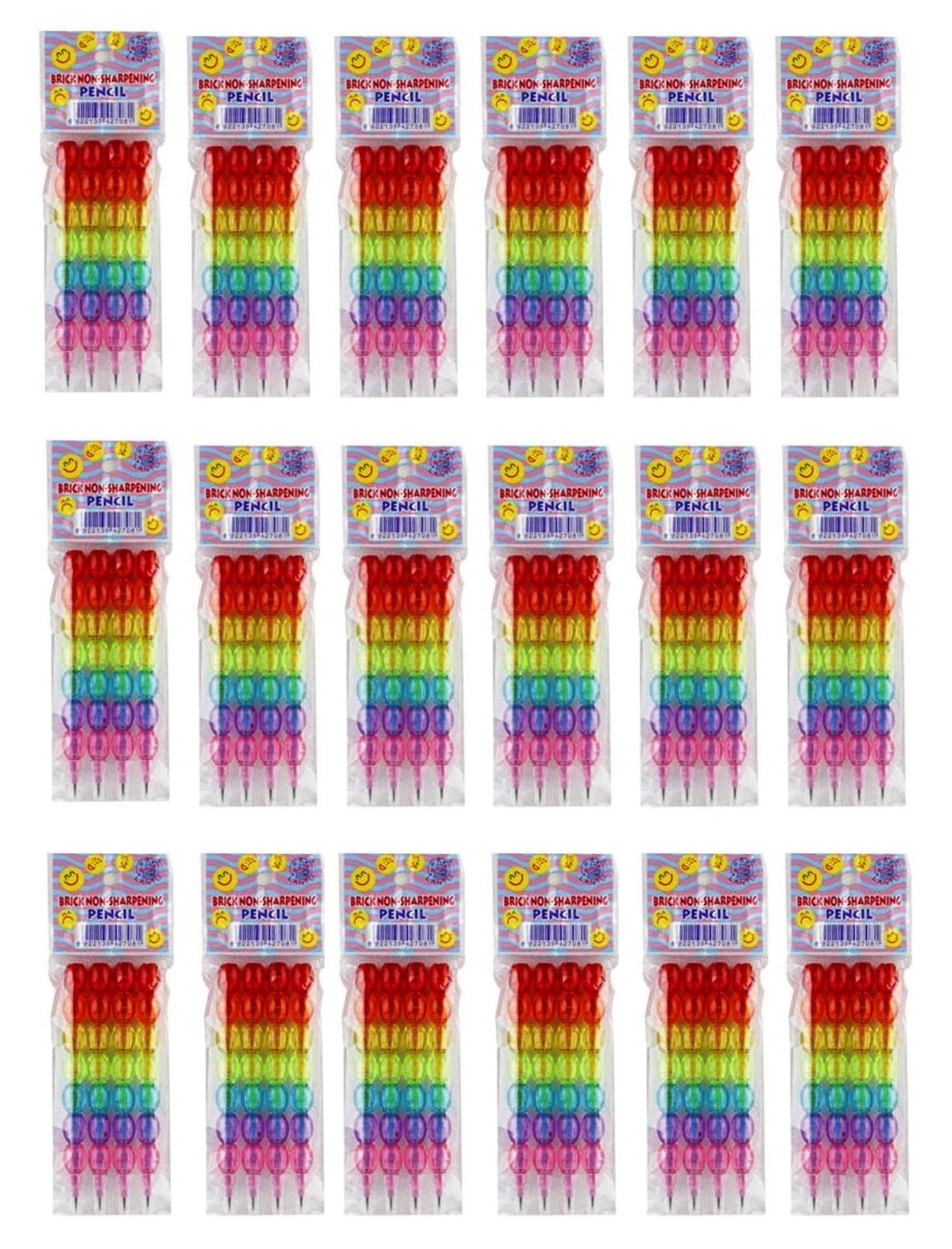 ShubhKraft Birthday Party Return Gift In Bulk/Stylish Rainbow Color Non-Sharpening Stack Pencil For Kids School Supplies (Pack Of 18, Multicolour) (B0BGPVLZF3) Amazon Price History, Amazon Price Tracker