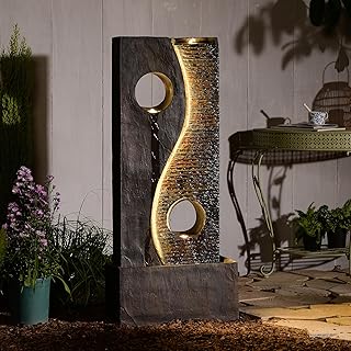 10 Patio Water Fountain Ideas for Relaxing Ambience 17 47 inches Outdoor Water Fountain Garden Waterfall Indoor Large Water Fea...