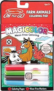 Melissa & Doug on The Go Magi Color Coloring Pad: Farm Animals-18 Pages, 4 Markers