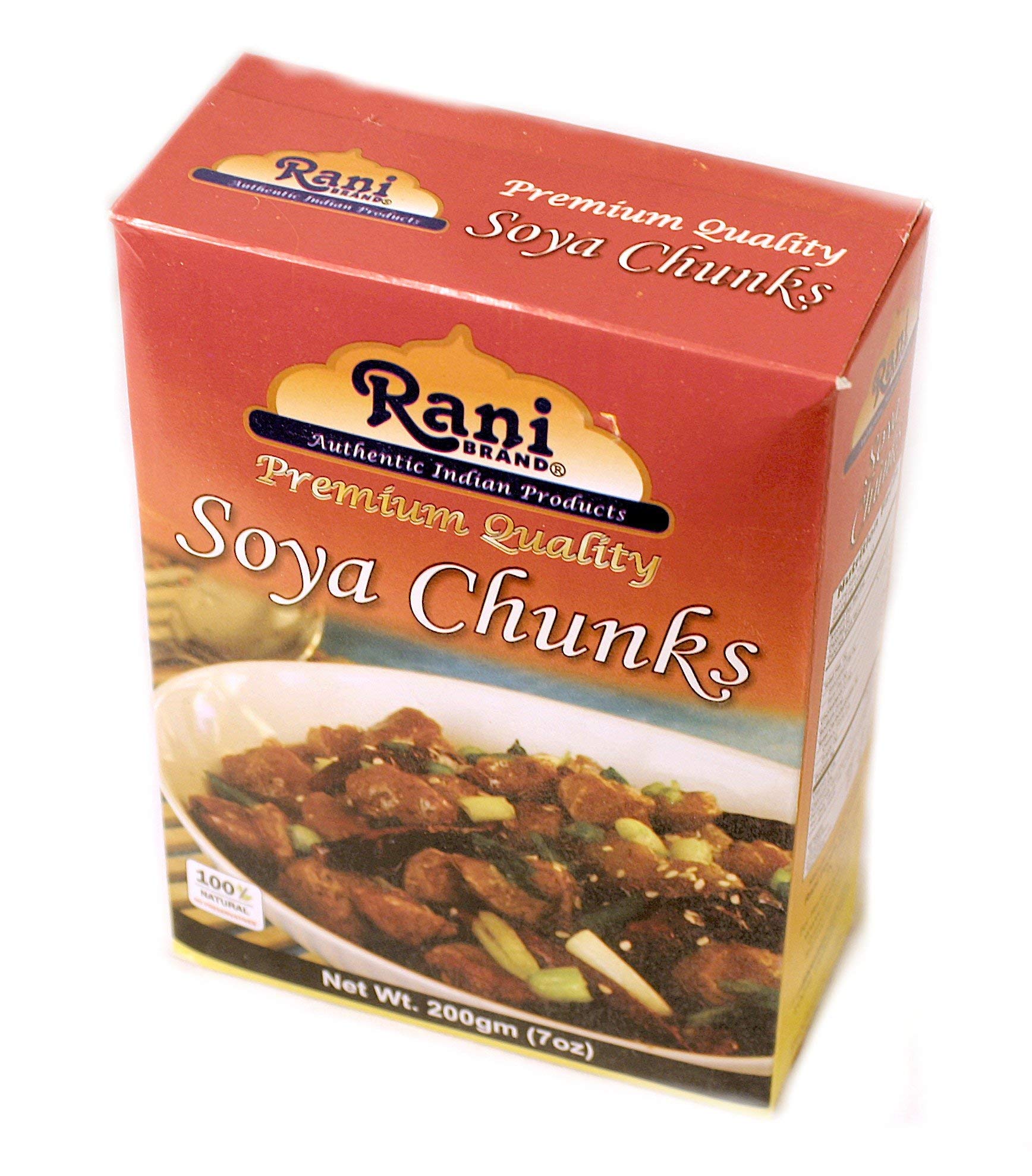 Rani SOYA Chunks Nuggets (High Protein) 7oz (200g) ~ All Natural, Salt-Free | Vegan | No Colors | Gluten Friendly | Non-GMO | Indian Origin | Meat Alternate Substitute