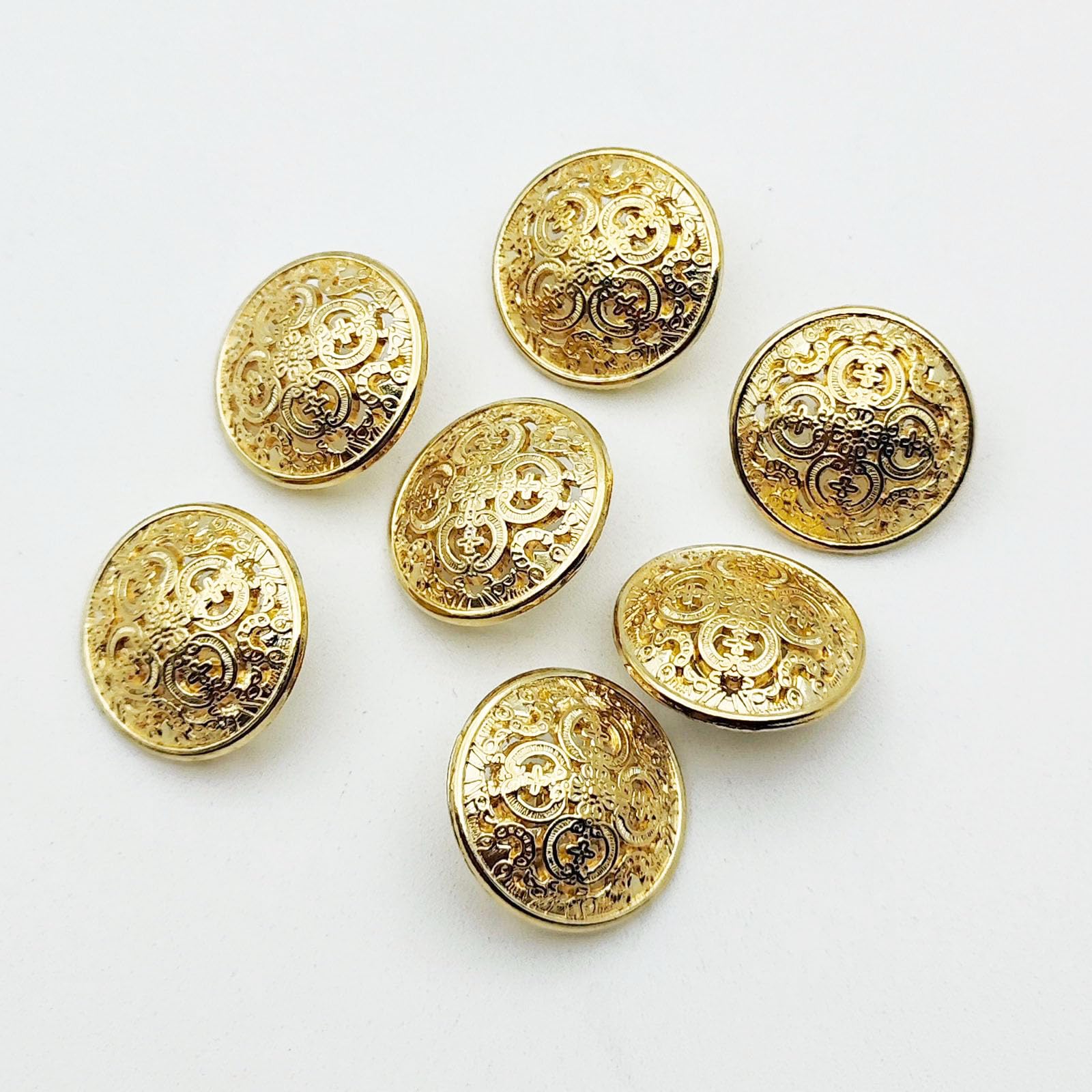 Carytalee 30PC Sewing Metal Buttons with Shank Buttons for Clothing DIY Sewing Scrapbooking Crafts Decorations - Gold 18mm