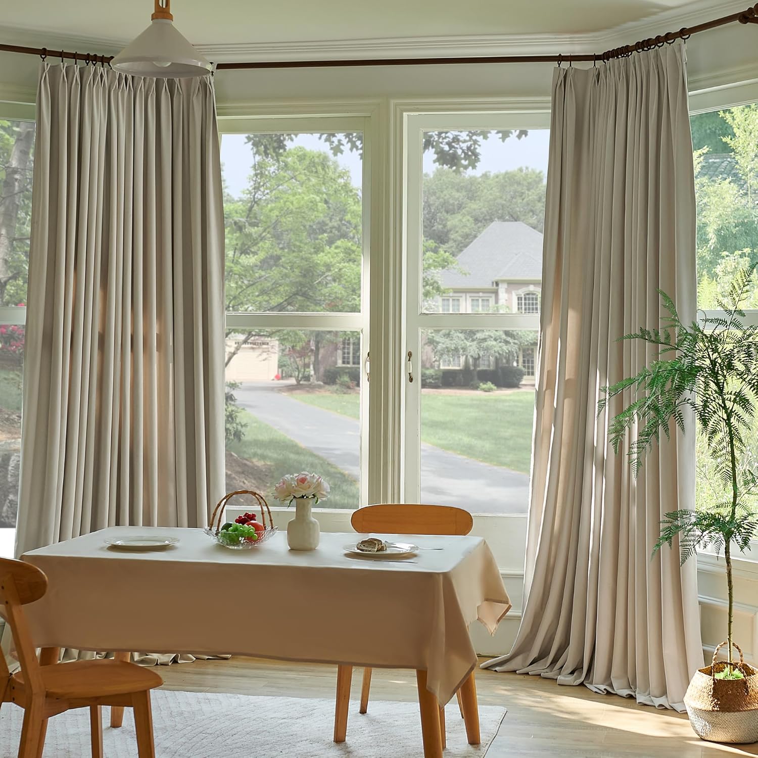 MAIHER Luxury Velvet Curtains 90 Inches Long Blackout 1 Panel, Camel Beige Pinch Pleat Curtains Panels for Sliding Glass Patio Door Living Room Bedroom 52” W x 90” L Camel Beige 52"W x 90"L (Pack of 1)