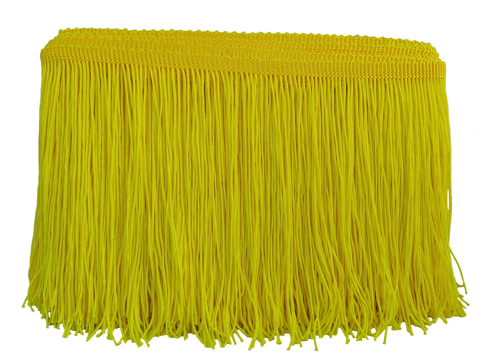 Chainette - Borde de flecos de 6 pulgadas, 10 yardas para costura, manualidades, decoración de bricolaje (928 amarillo neón)