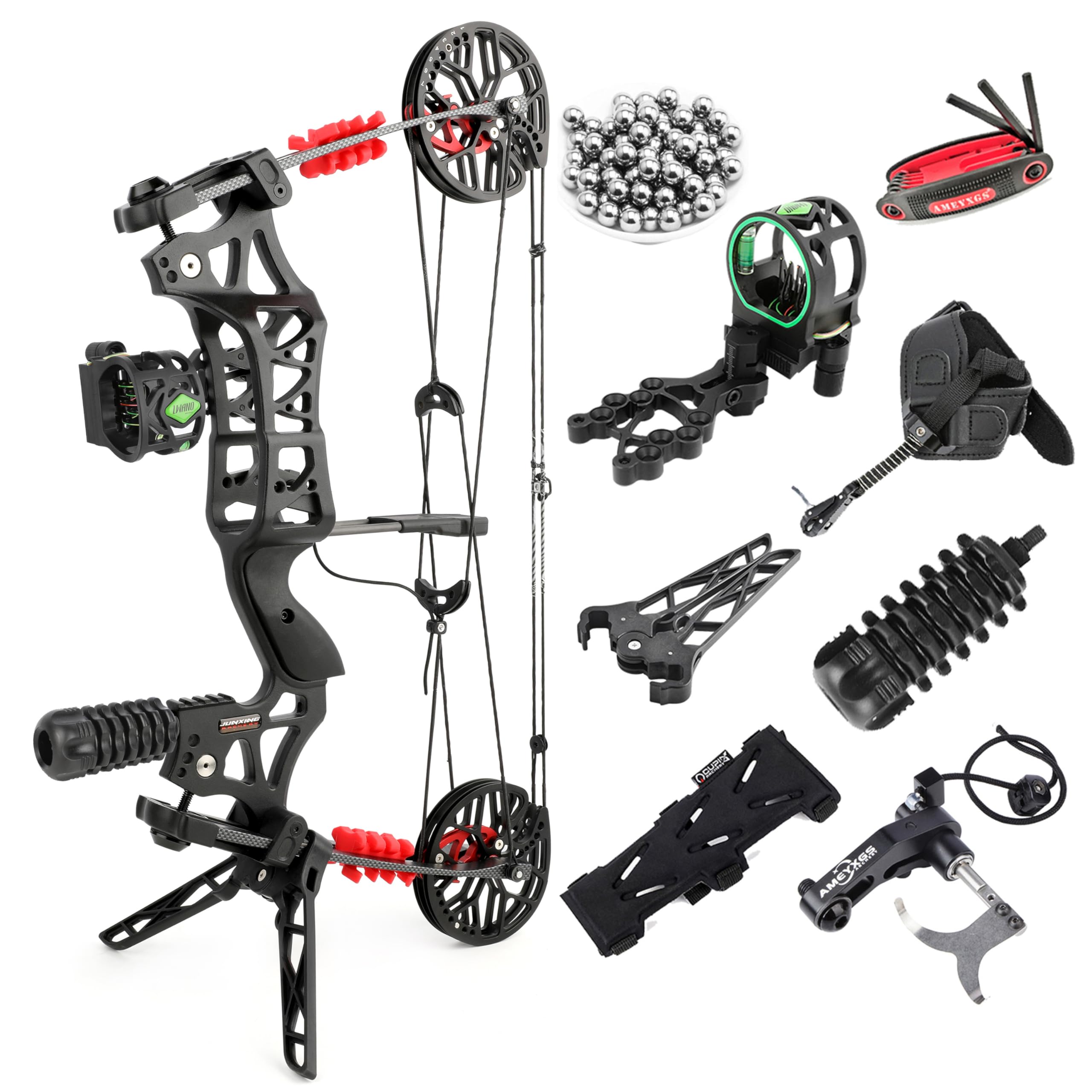 Arco Composto HarBin-Star 35-70lbs - Set Tiro Con Arco Regolabile, Con Frecce E Bersaglio - Foto 2