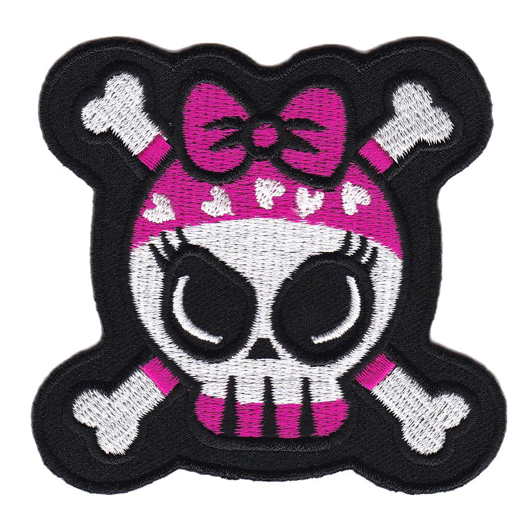 Totenkopf Pirat Aufnäher 7x7 Cm – Gestickter Bügelpatch Für Kleidung & Accessoires