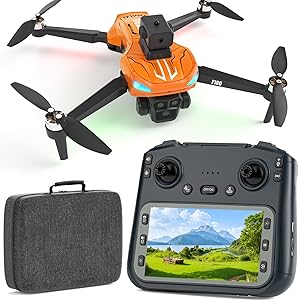 GPS Drone with 4K Camera for Adults, 4.5" Remote Control Screen, Auto Return, Auto Obstacle Avoidance, 22 Min Flight, Foldable FPV RC Quadcopter with Follow Me, Waypoint Fly, Gift for Beginners