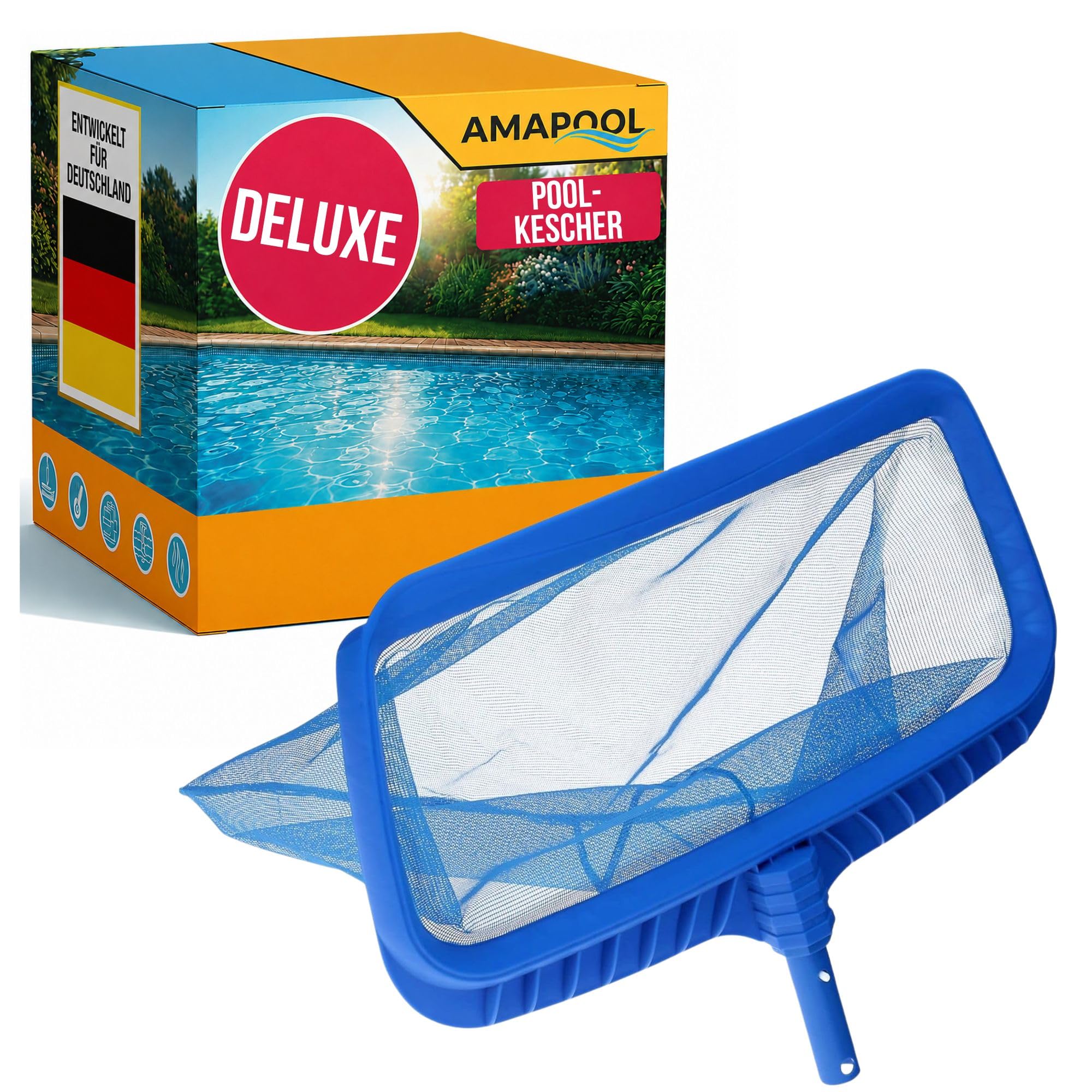 Amapool Poolkescher Deluxe Tiefenkescher