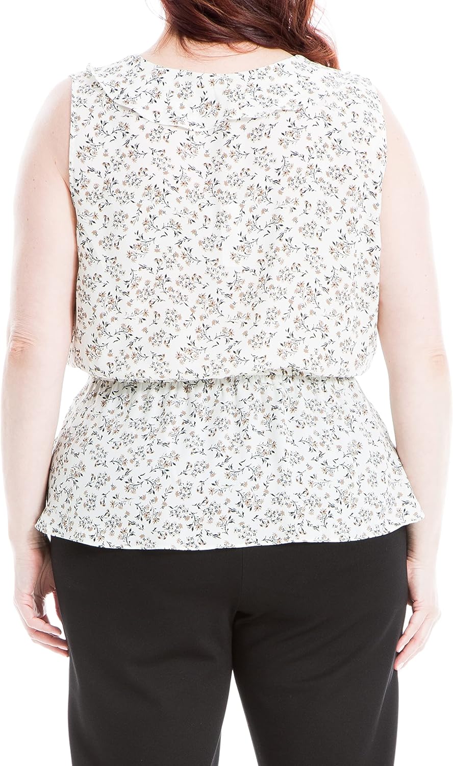 Max Studio Women's Plus Size Crepe Ruffle Wrap Blouse - Image 3