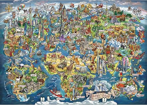 Anatolian Puzzle - Maravilloso mapa del mundo, rompecabezas de 3000 piezas, 4923, multicolor