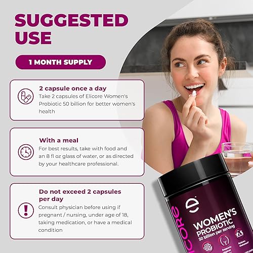 Miniatura 8 de Probióticos para mujeres 50 mil millones de UFC - Lactobacillus para la salud digestiva y vaginal - Sin OMG, mezcla sin gluten con tecnología