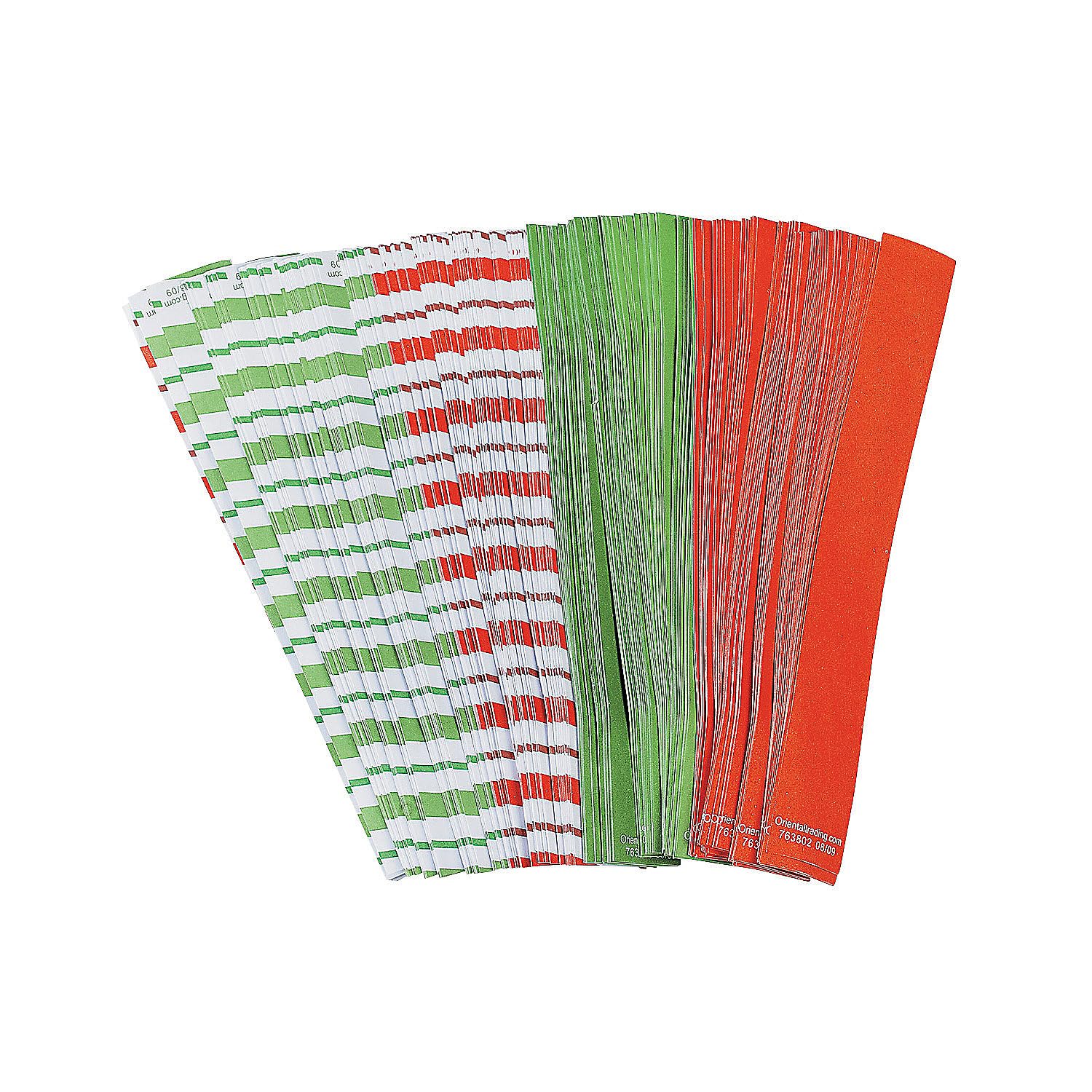 Snapklik.com : Red And Green Candy Striped Paper Chains