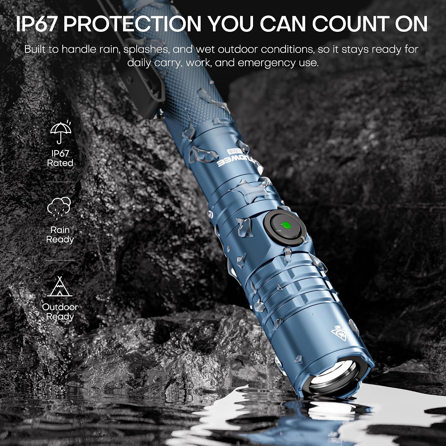 EDC Tactical Flashlight Rechargeable,Dual Modes 1500 High Lumens Pen Flashlight, Dual Switch Pocket LED Flashlight, Super Bright Small Flash Light for Emergency, Camping, Home