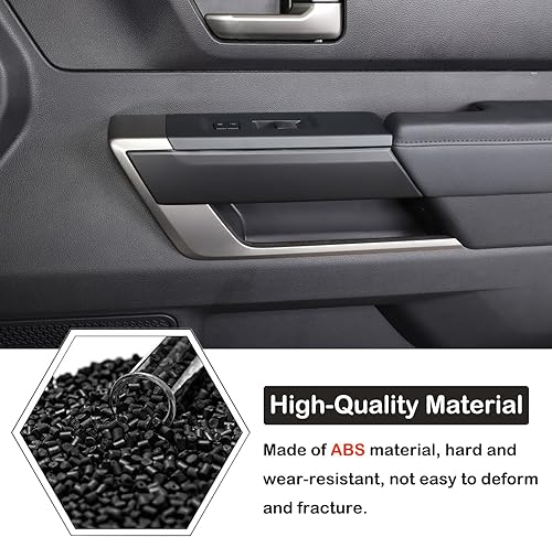 Miniatura 10 de Aunginsy Tira de panel de puerta interior de automóvil compatible con Toyota Tundra 2022+Sequoia 2023+ panel de manija de puerta trasera delantera y