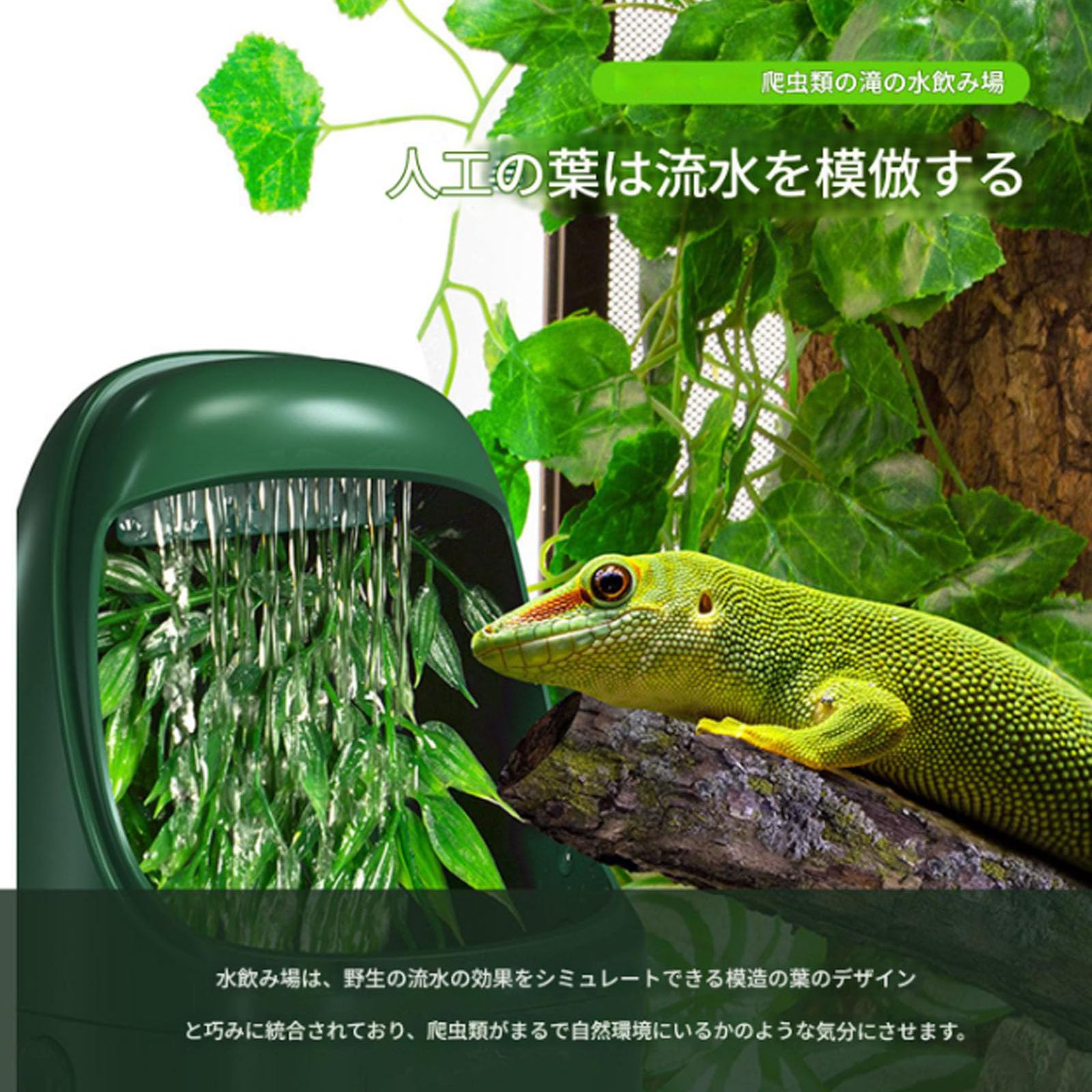 Amazon.co.jp: haoyunjianjiak 爬虫類カメレオン用ウォーター