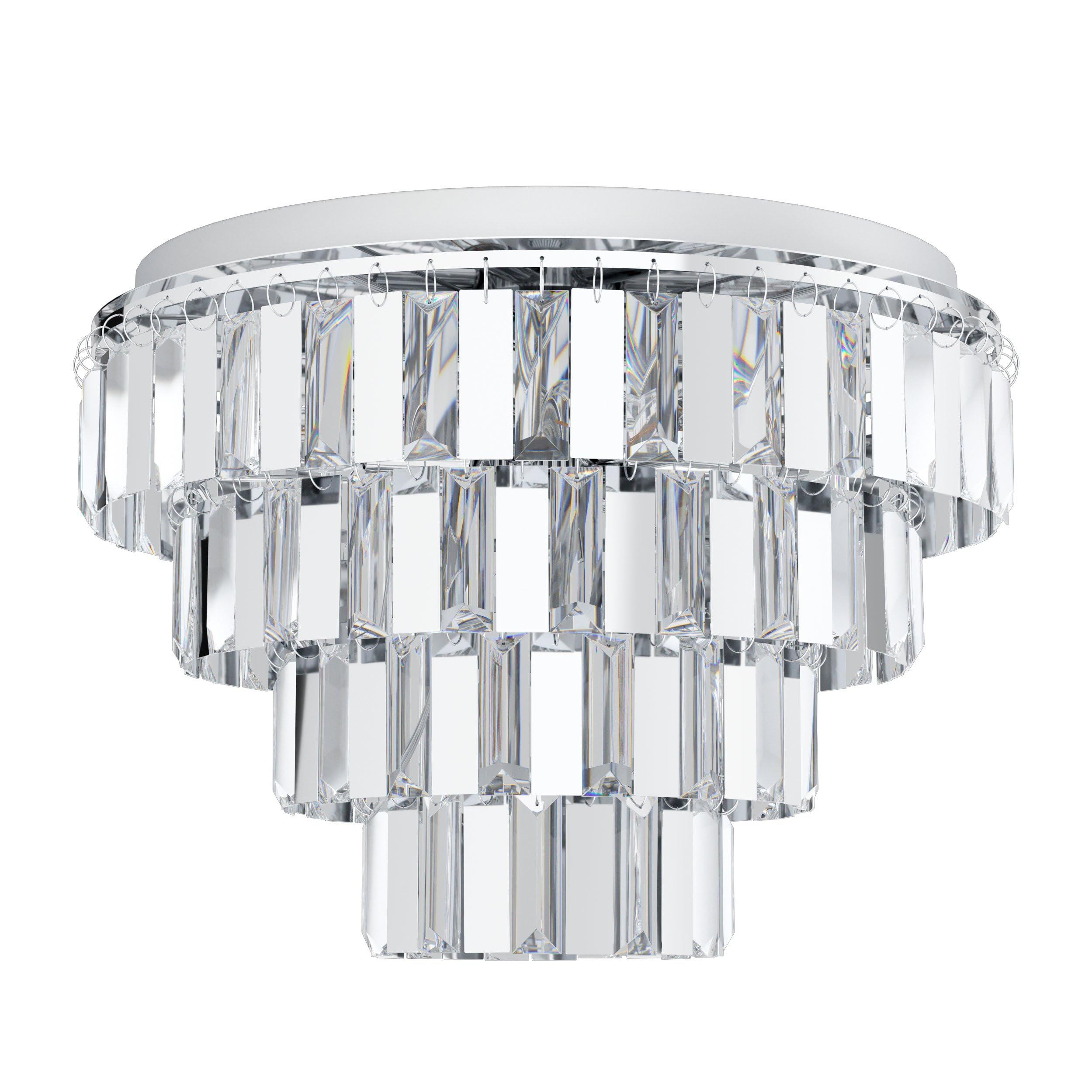Eglo Light Erseka 485Mm Chrome & Crystal Ceiling