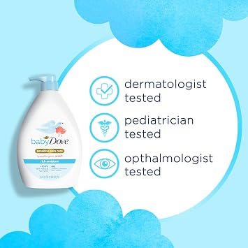Baby Dove Sensitive Skin Care Baby Wash Rich Moisture For Baby Bath Time Tear-Free & Sensitive Baby Wash Melanin-rich Skin Nourishment For Baby Bath Time Tear-Free