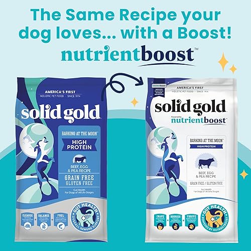 Miniatura 2 de Solid Gold Alimento seco para perros con Nutrientboost para perros adultos y mayores, fabricado con carne de res, huevo y guisantes reales, alimento