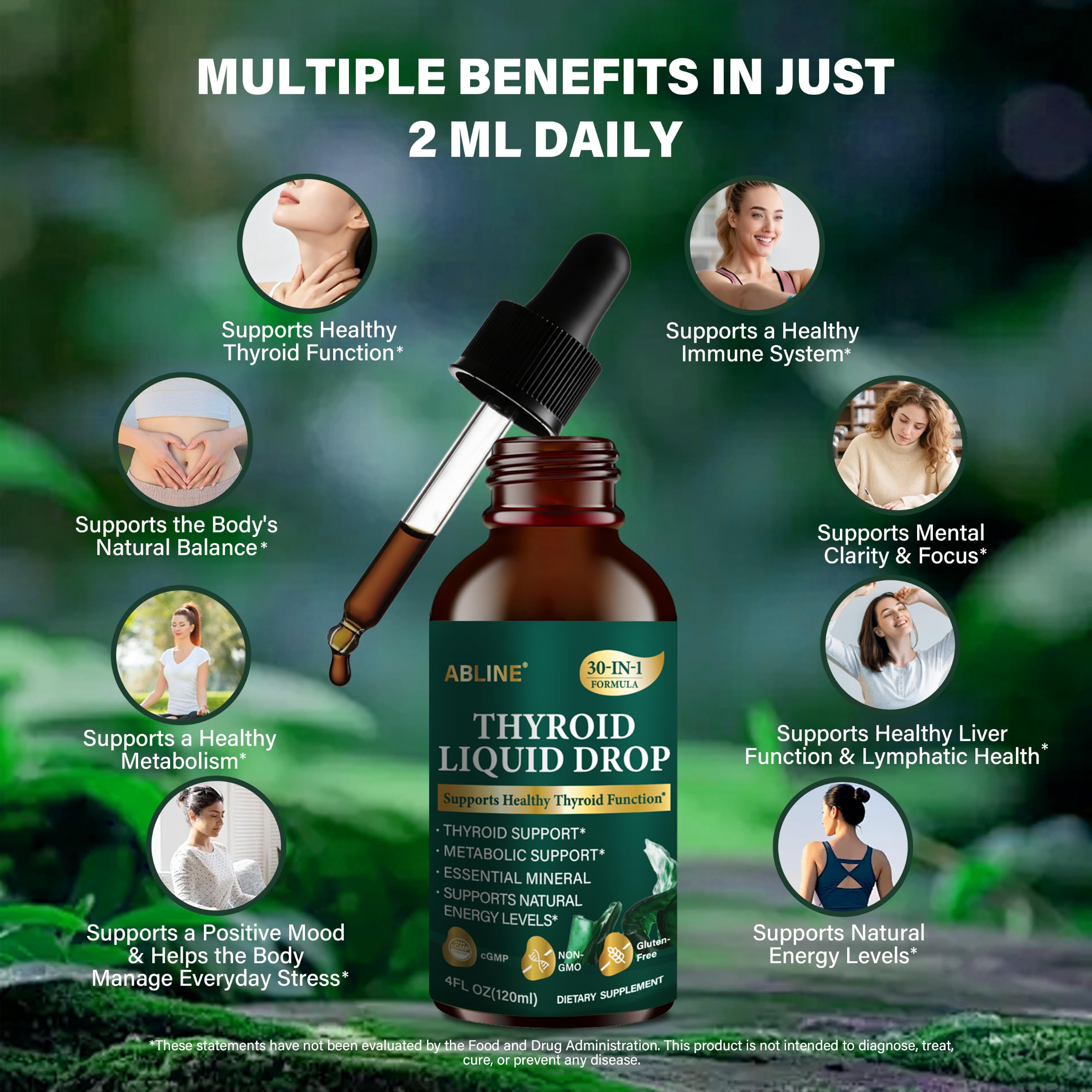 Liposomal Thyroid Support Drops, 30-in-1 Kelp Iodine, 4oz 60-Day Supply — Amazon image 3