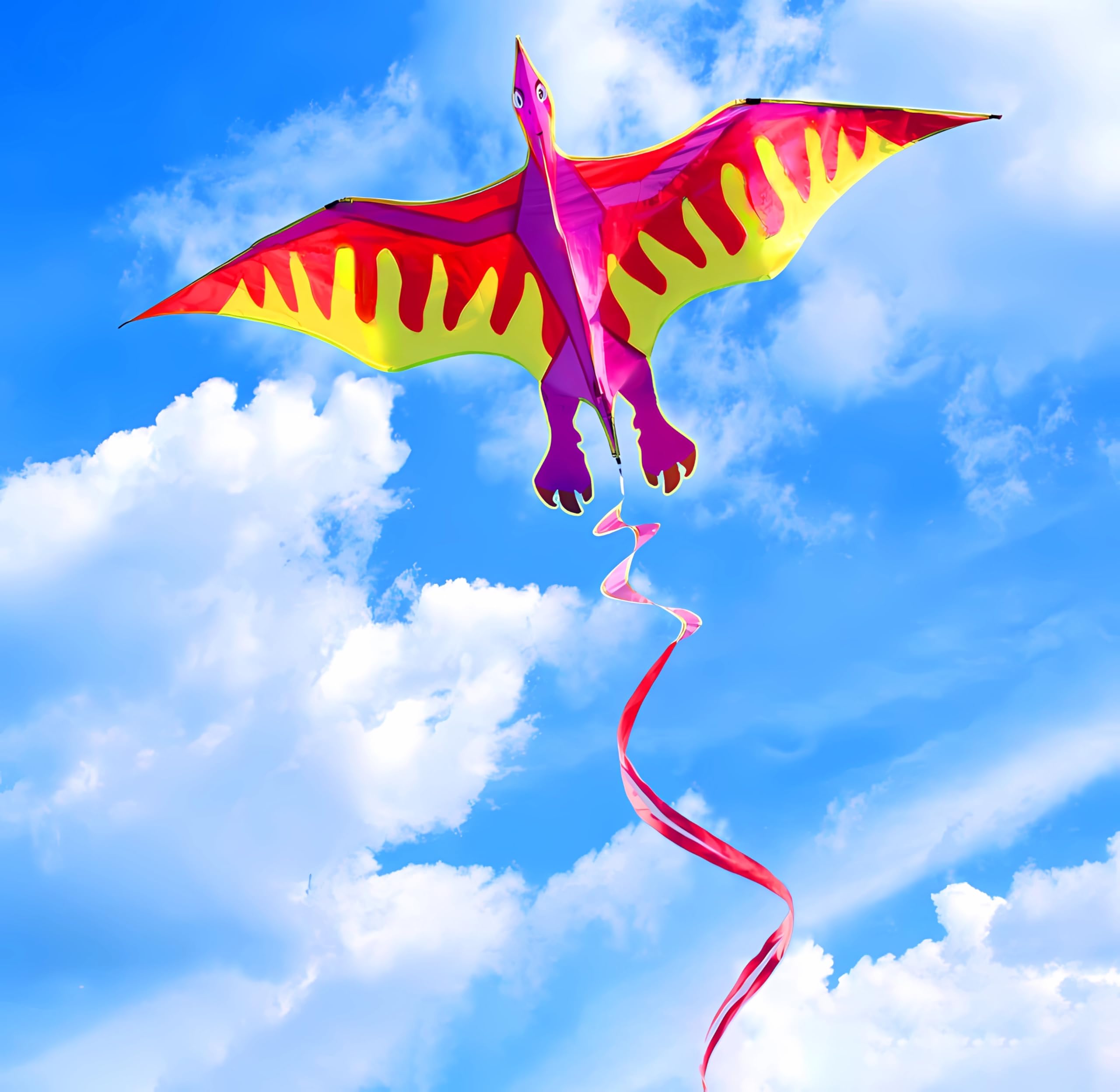 Touch the sky Lot de 2 Cerfs-Volants Dragon pour Enfants et Adultes, Facile à Voler, Tissu Exquis et Structure Unique, Idéal pour Les Jeux et Activités de Plein Air, Parfait pour Les Débutants.