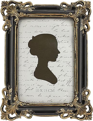 Sunlit - Marco de fotos vintage de 4 x 6 pulgadas, marcos de fotos antiguos de lujo con frente de vidrio, exhibición de fotos, para colgar en la