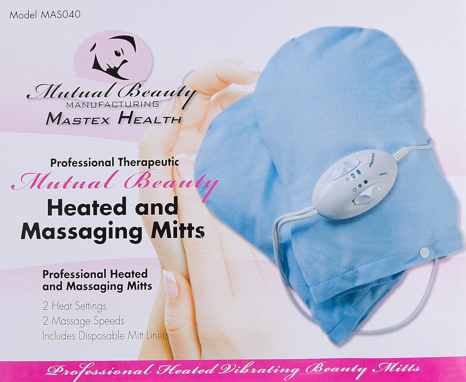 Bilt-Rite Mastex Health Heated Vibrating Mitts, Blue : Health & Household