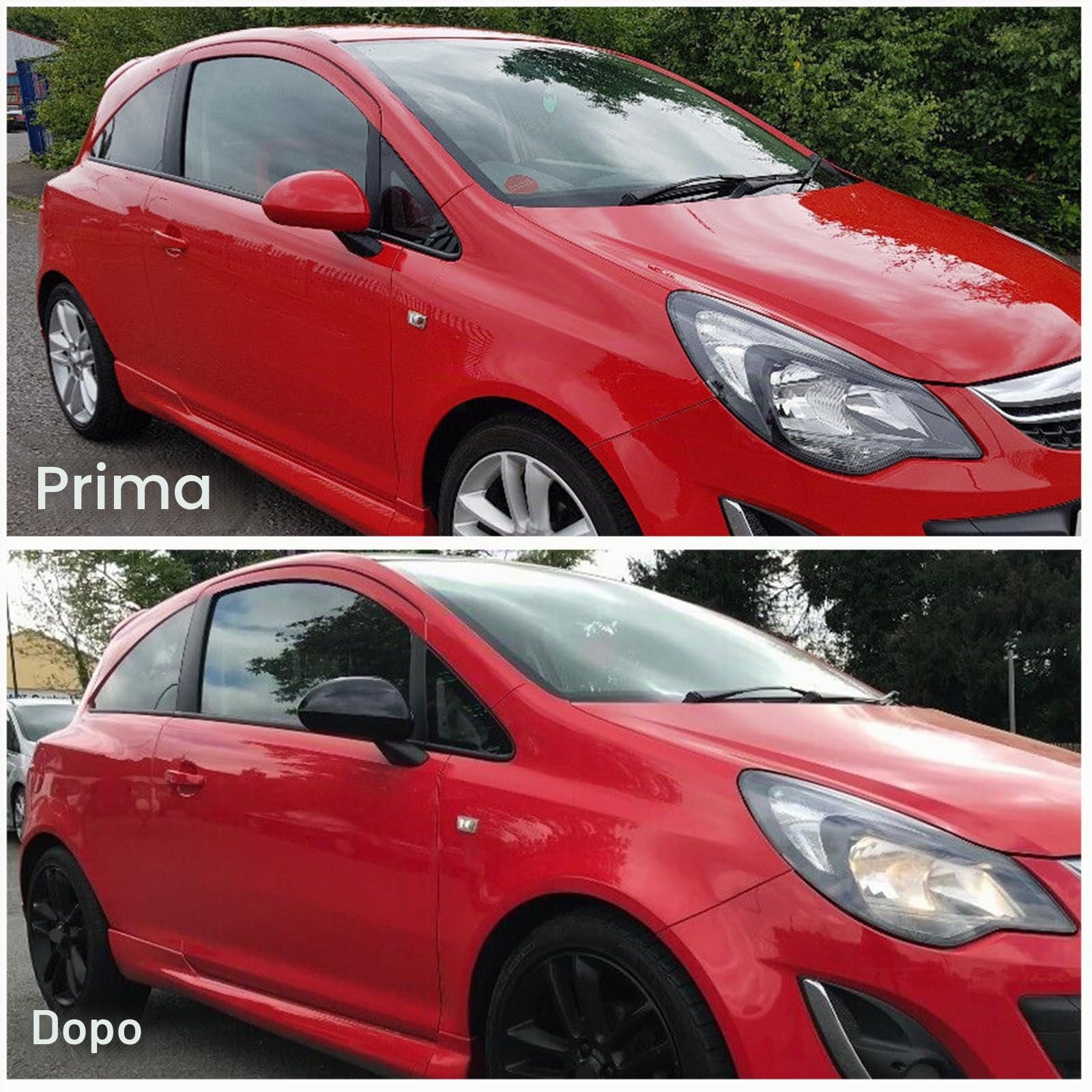 Copertura per specchietto retrovisore per portiera laterale, compatibile con Corsa D 2006-2014 e Corsa E 2014-2019 (nero lucido)