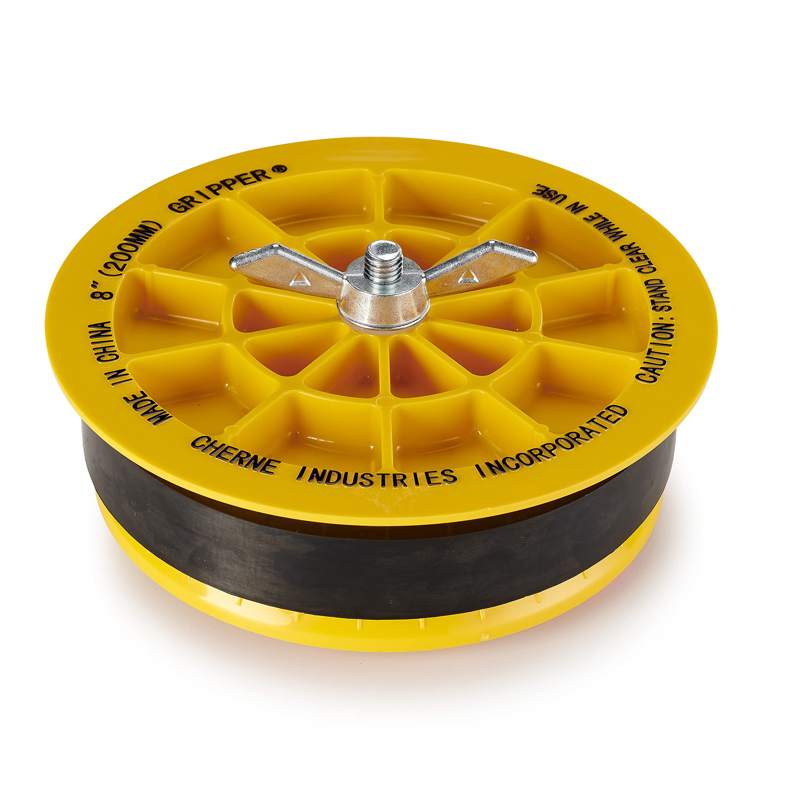 End Of Pipe Gripper® Plug – 8" Pipe Size, Zinc Handles, ABS Plate, For Temporary Pipe Sealing