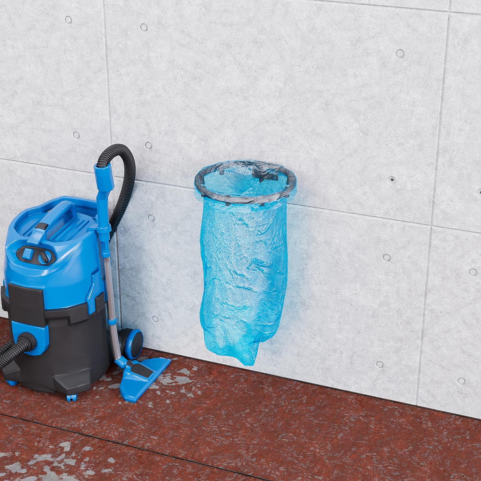 QLS Support pour sac poubelle U3 - Support mural - Poubelle ronde