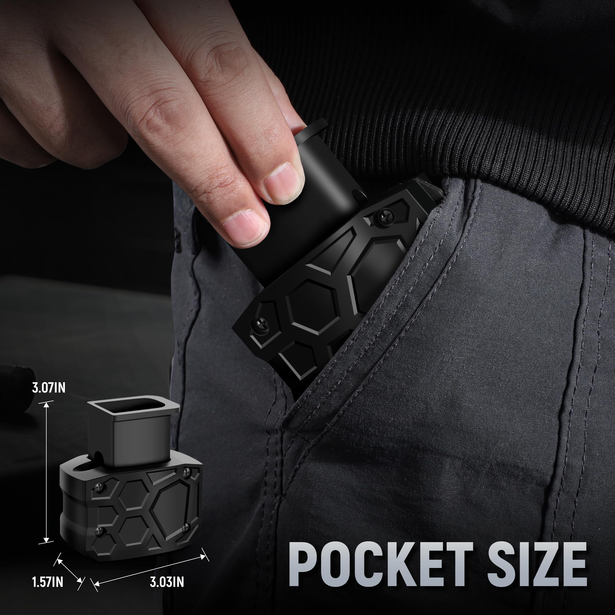 Magazine Speed Loader, Rapid Loader for Glock 9mm/.40sw, Glock 17,18,19,22,23,24,26,27,34,35,45 and 47, with Efficient, Stable and Quick Loading, Great Gift for Fathers, Boyfriends or Shooting Buddies