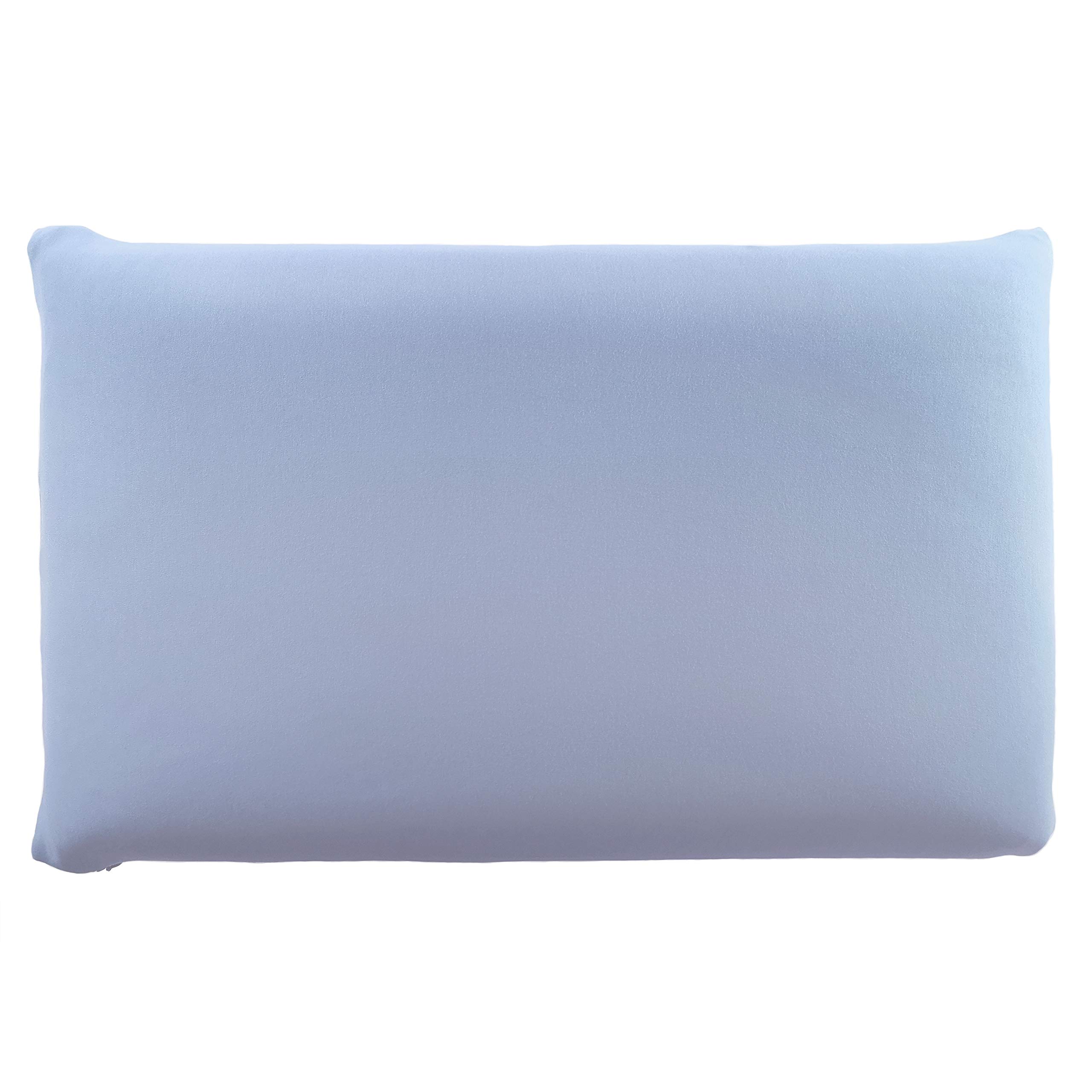 Edda Lux Federa per cuscini di dimensioni 70 x 40 cm e 72 x 42 cm, in morbido jersey 100% cotone con chiusura a zip, Azzurro