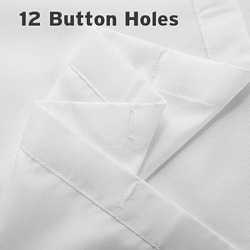 Miniatura 5 de Forro de cortina de ducha de tela impermeable con imanes, lavable, suave y ligero, forro blanco - 70 x 72 pulgadas