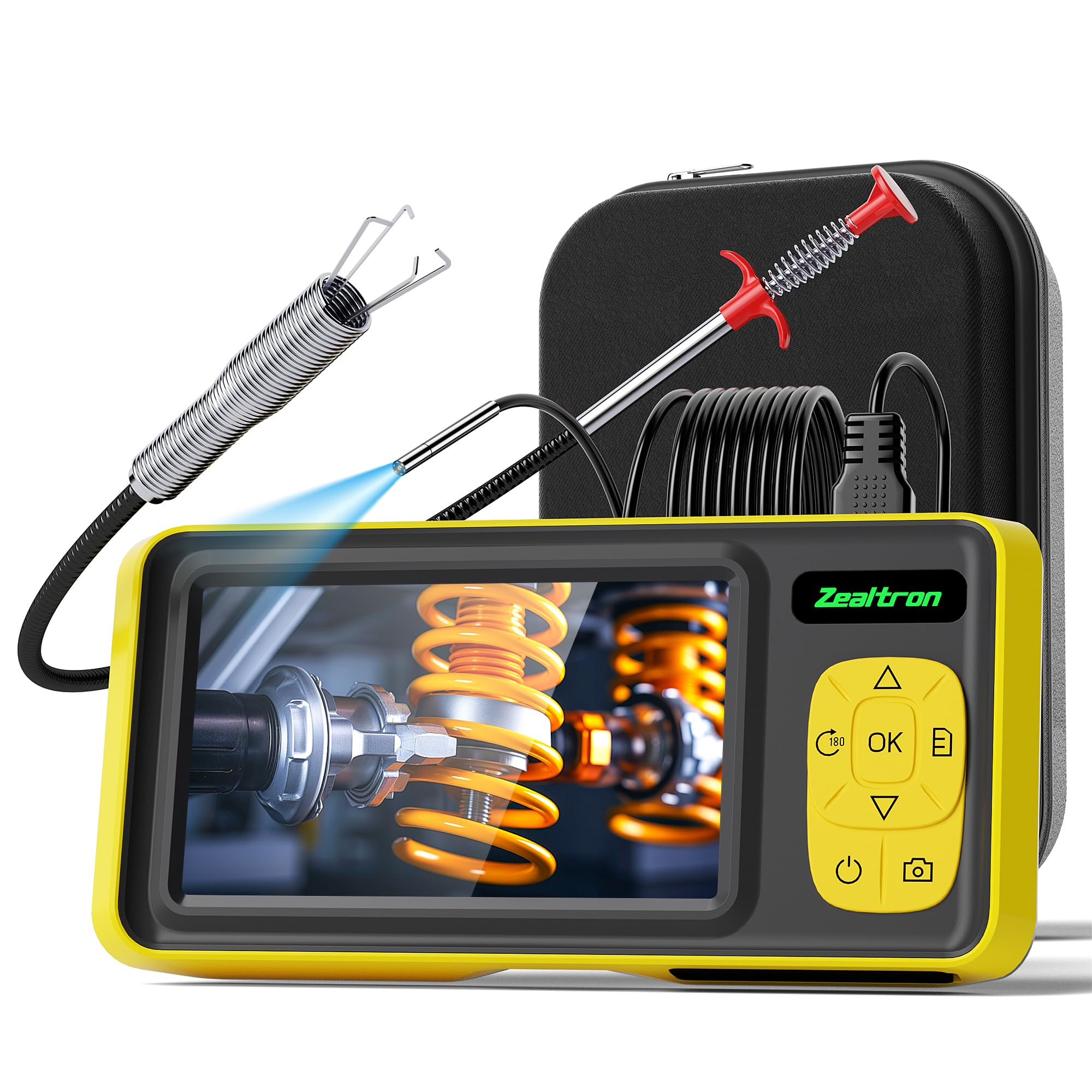 Endoscopio Industrial Sonda 3,9 mm, USB Intercambiable, Pinza Incluida | Inspección Visual, Uso Interior
