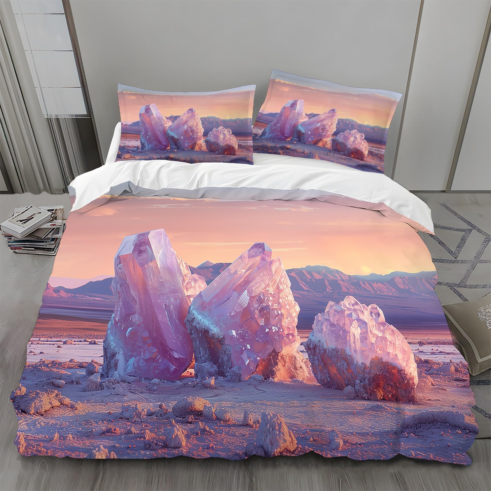 Housse de couette Paysage de Cristal 220x240 : créez une ambiance hivernale dans votre chambre