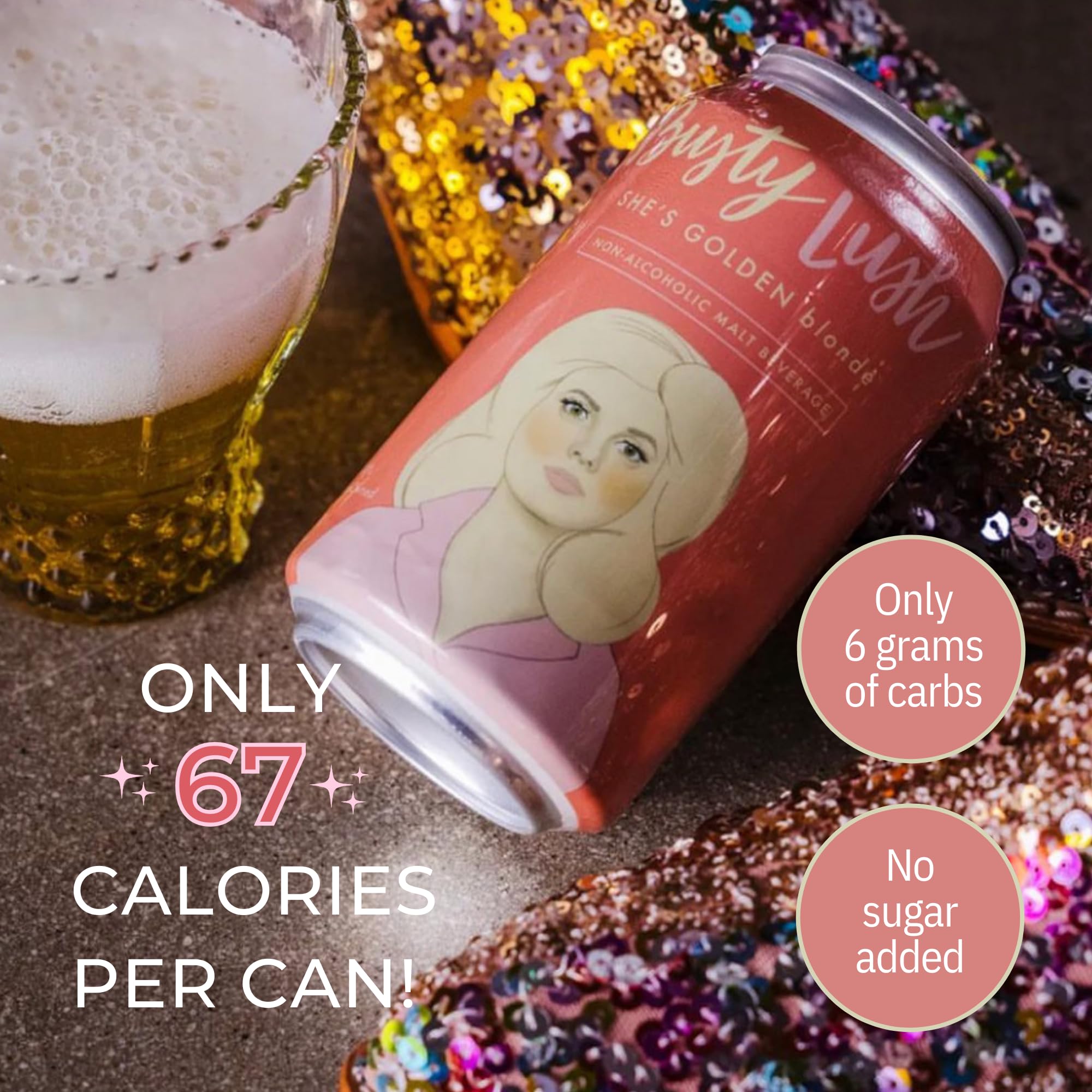 Amazon.com: Busty Lush Non-Alcoholic Craft Beer, Blonde Ale – Non