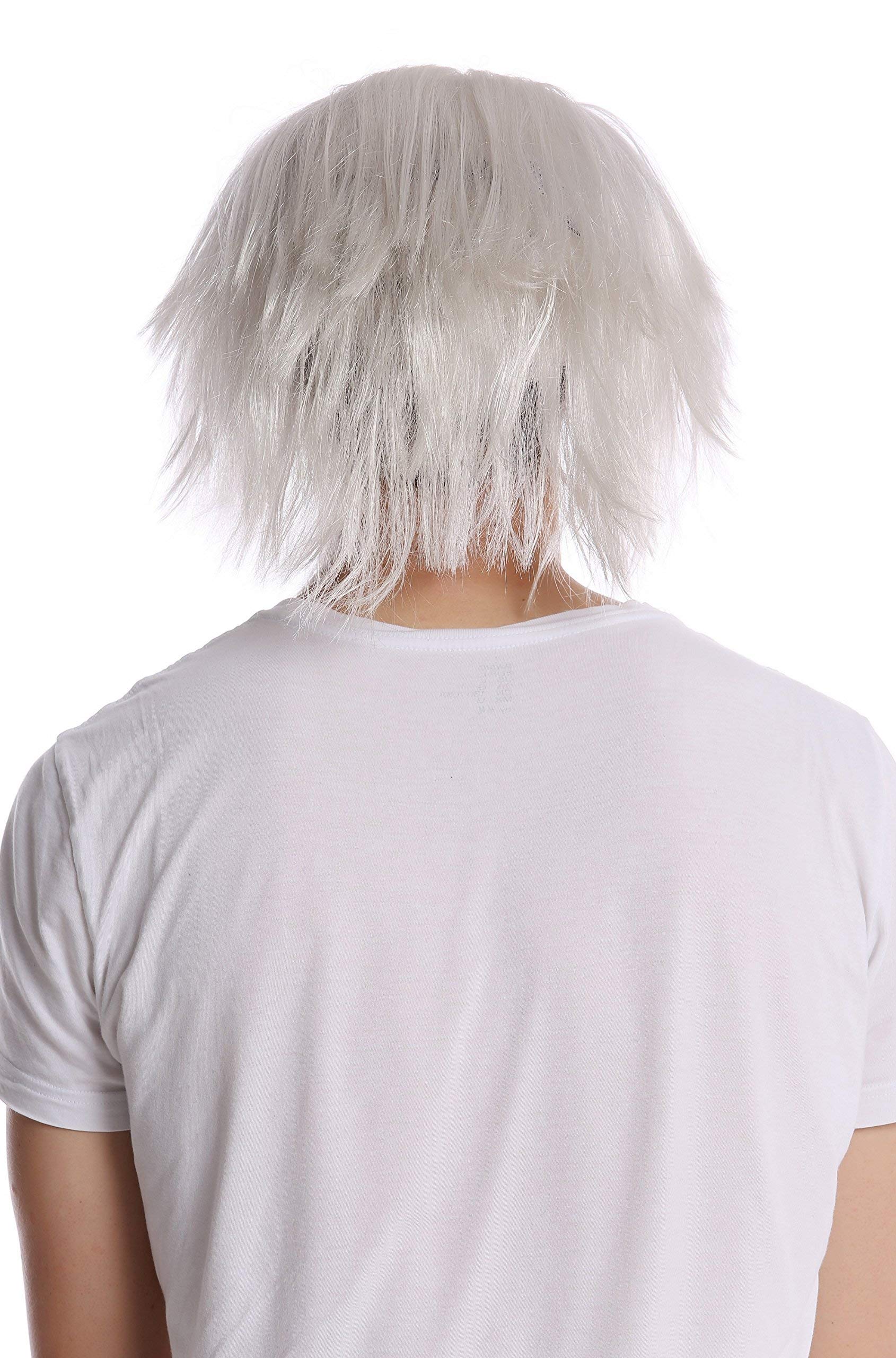 Peluca De Einstein Para Hombre – Disfraz De Científico Loco, Calva Parcial Blanca, Ideal Para Halloween Y Carnaval