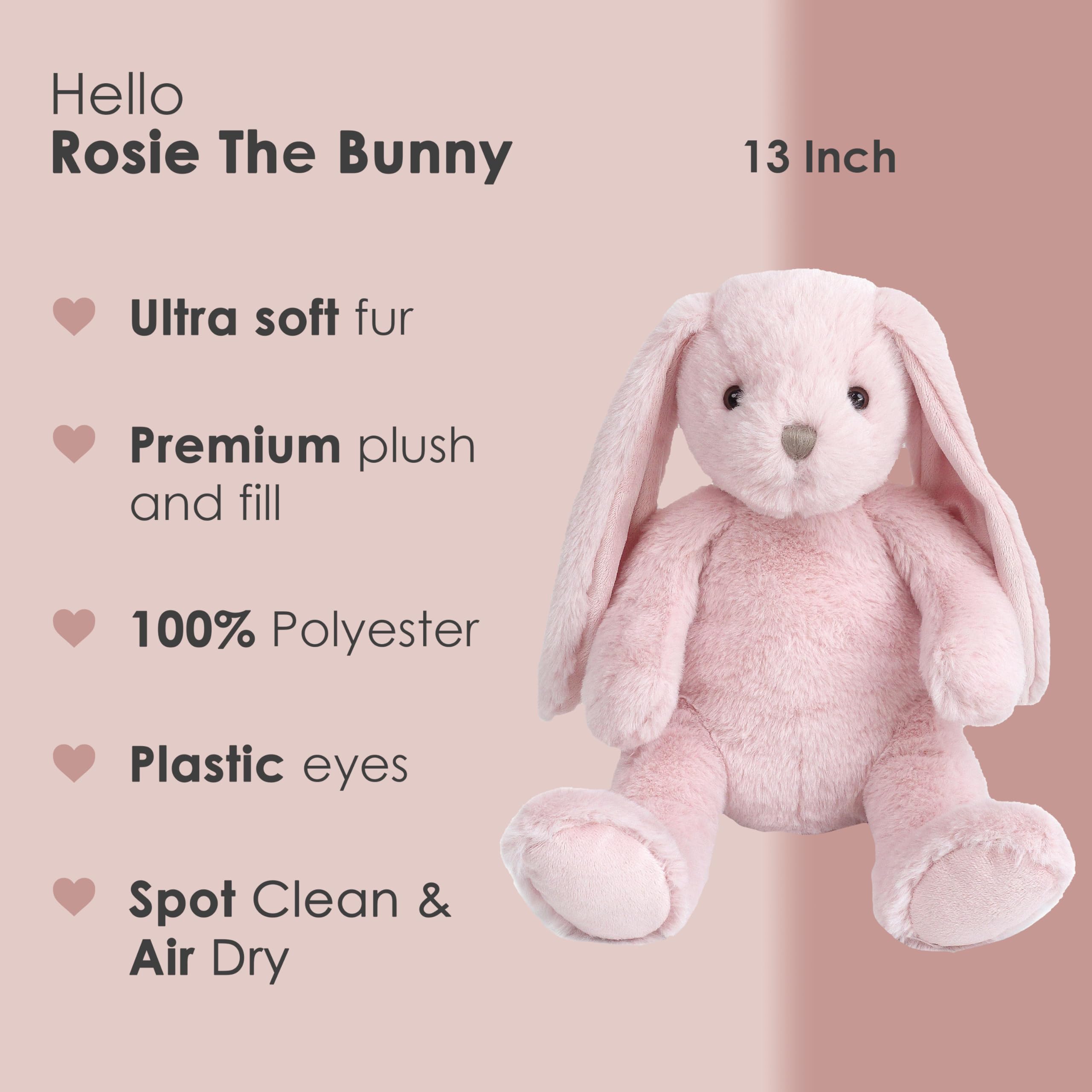 MON AMI Rosie The Bunny 13-Inch Stuffed Animal for Girls, Multicolor, 13 inches - Image 2