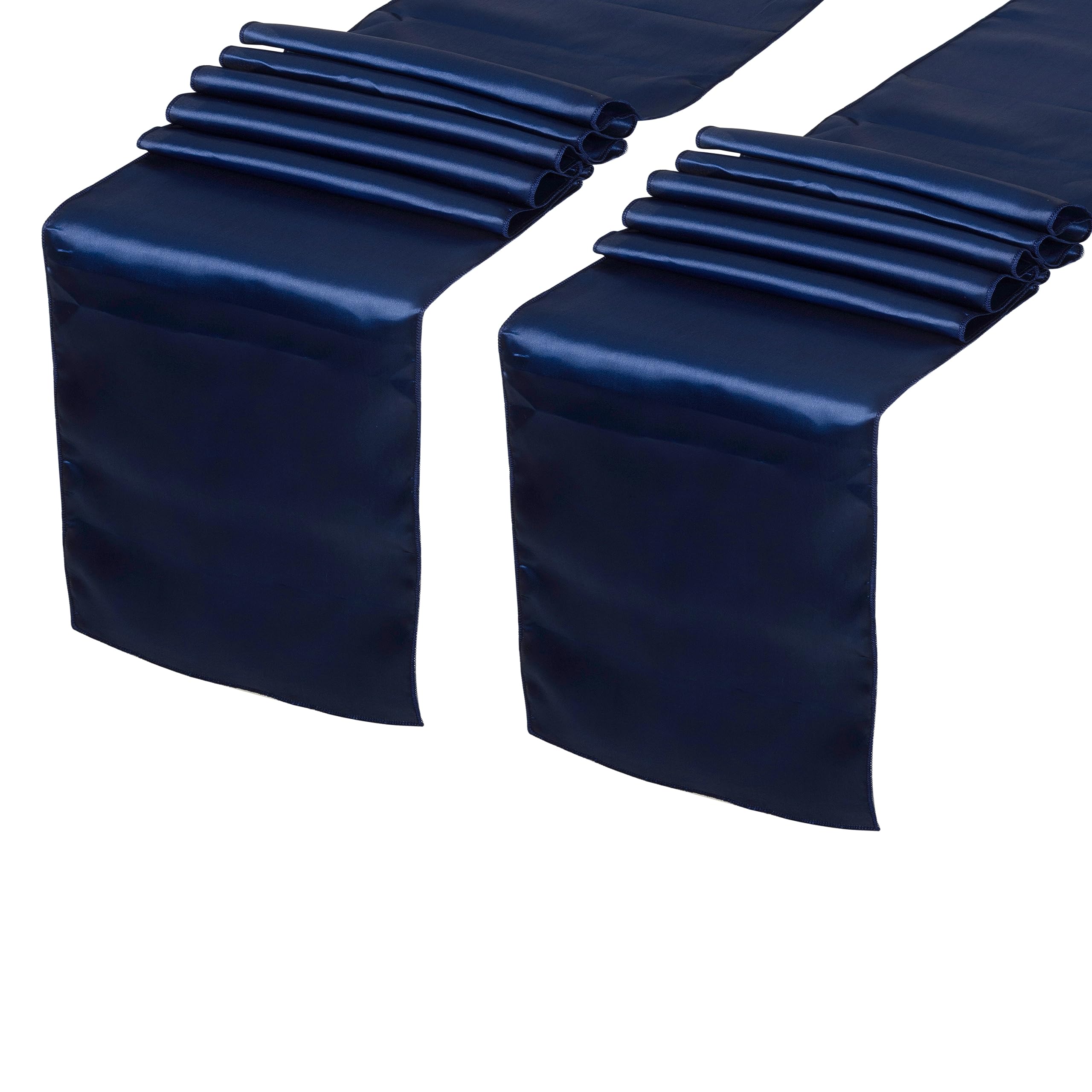 Fynite Satin-Tischläufer 30x275 Cm - 12 Stück Seidige Tischdecken Für Geburtstag, Hochzeit & Party (Blaugrün)