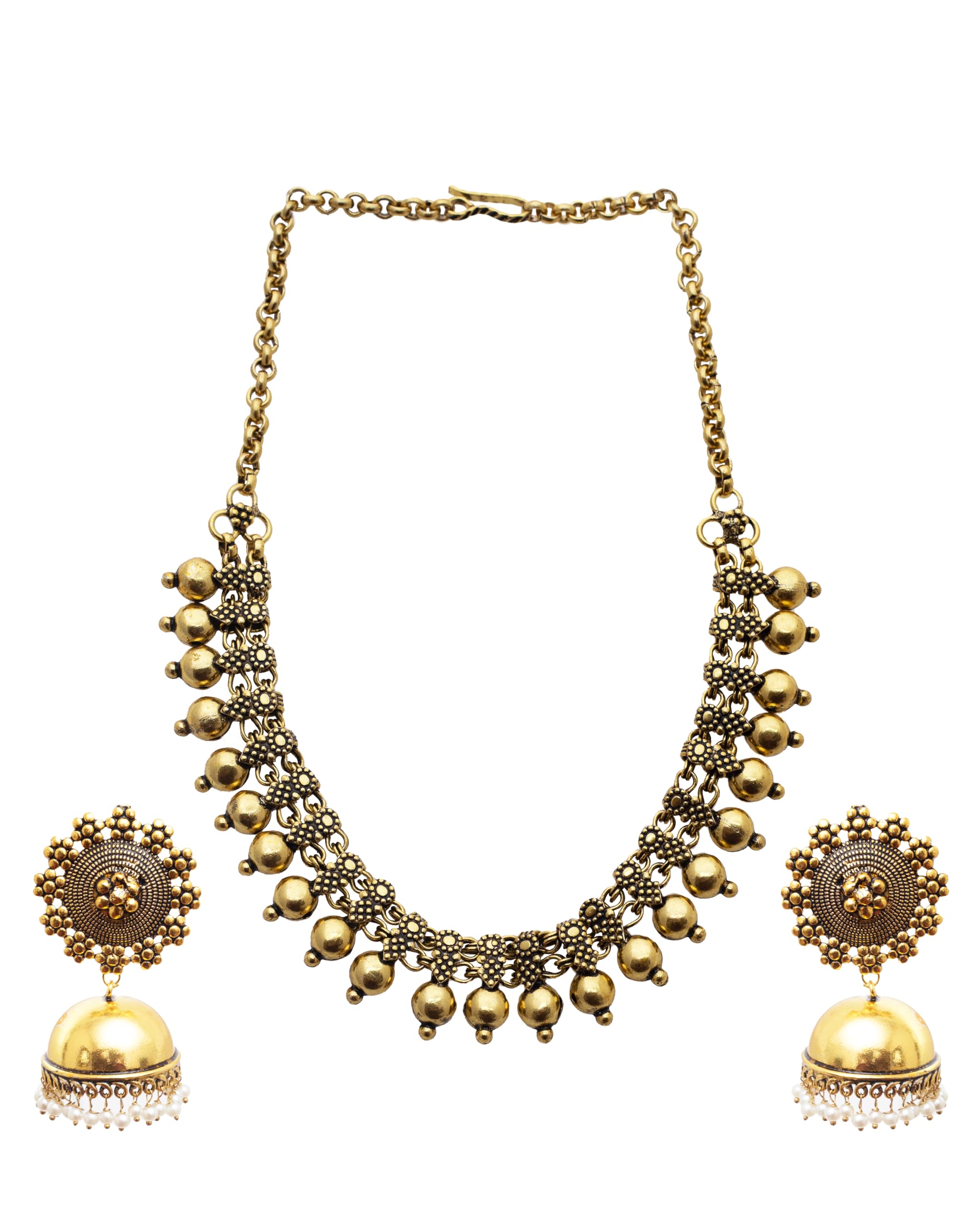 Binni s WardrobeBinnis wardrobe Gold plated kholapuri long inticrated desgin and polki sturctured necklace set
