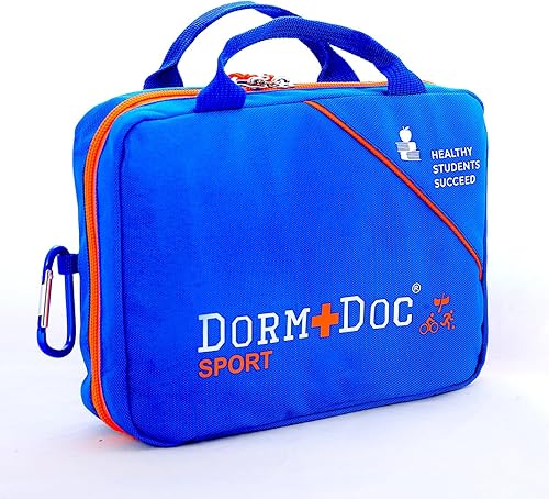 DormDoc Sports Pack Kit de primeros auxilios - Kit médico de emergencia compacto para deportes - con vendajes, medicamentos de venta libre para
