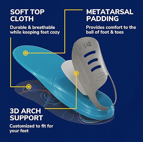Miniatura 6 de Dr. Scholl's Plantillas cómodas de ajuste personalizado, CF 640, inserto de longitud completa, comodidad superior durante todo el día, cojines en el
