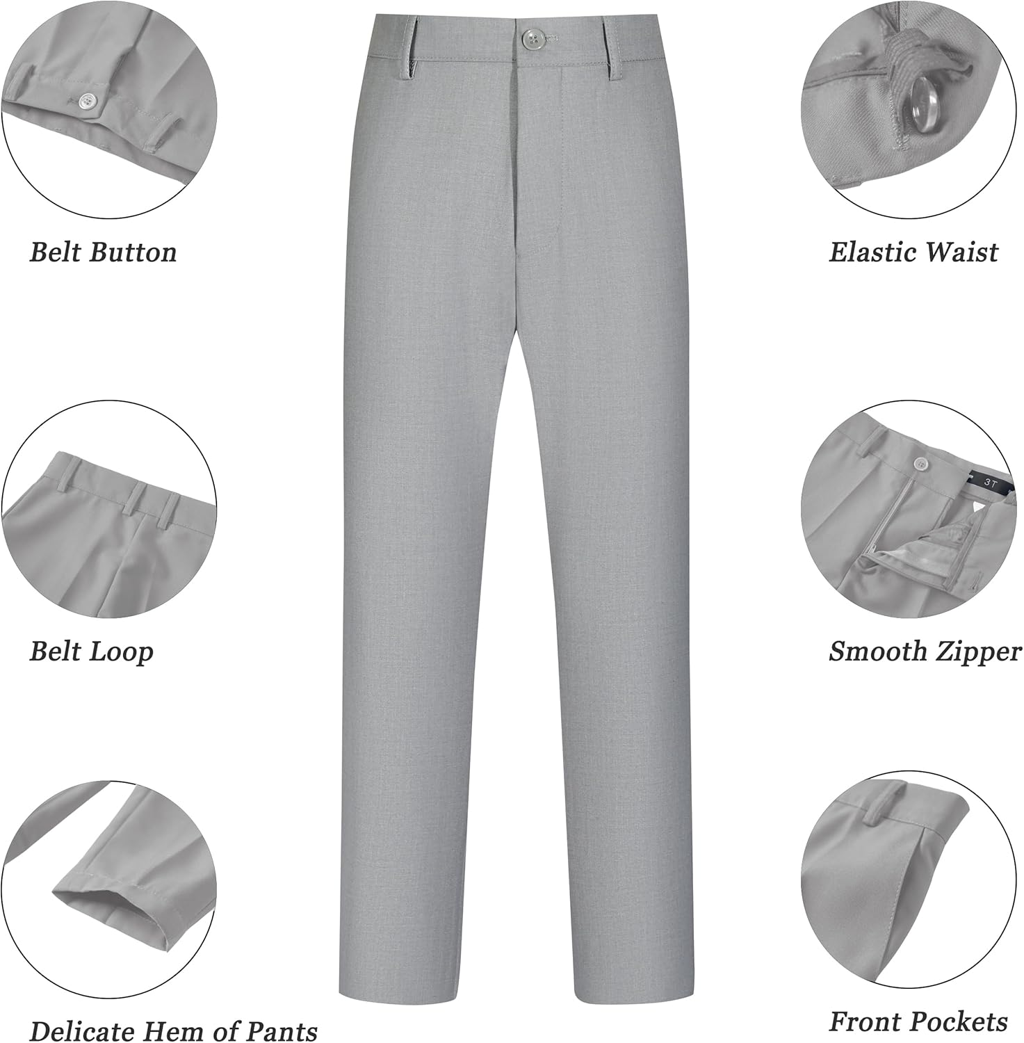 Boys Suit Formal 3 Piece Suits for Boy Slim Fit Wedding Outfit Blazer Double Breasted Vest Pants Tie Set - Image 6