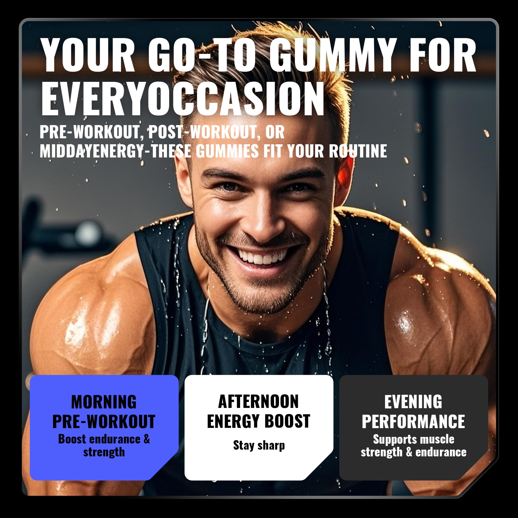 Creatine Monohydrate Gummies, NSF Certified, 5g Dose for Men & Women to Support Muscle, Strength, Recovery, Cognitive Health & Memory, Blueberry Flavor, 90 Gummies — Amazon image 7