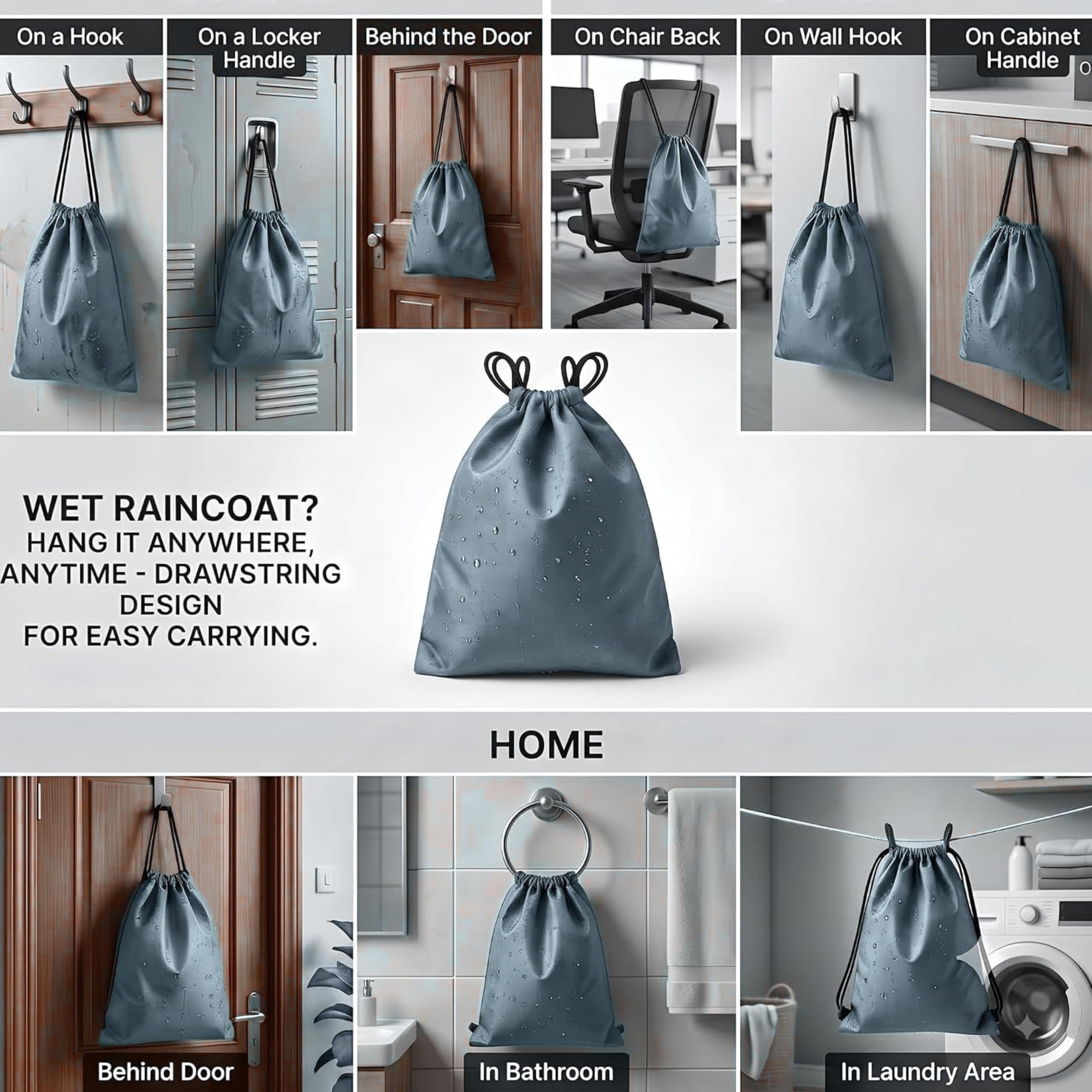 PHILLIN Waterproof Rain Cover for Laptop Messenger Bag with Side Zipper Closure – Durable and Protective Case Designed for Laptops Bags Up to 15