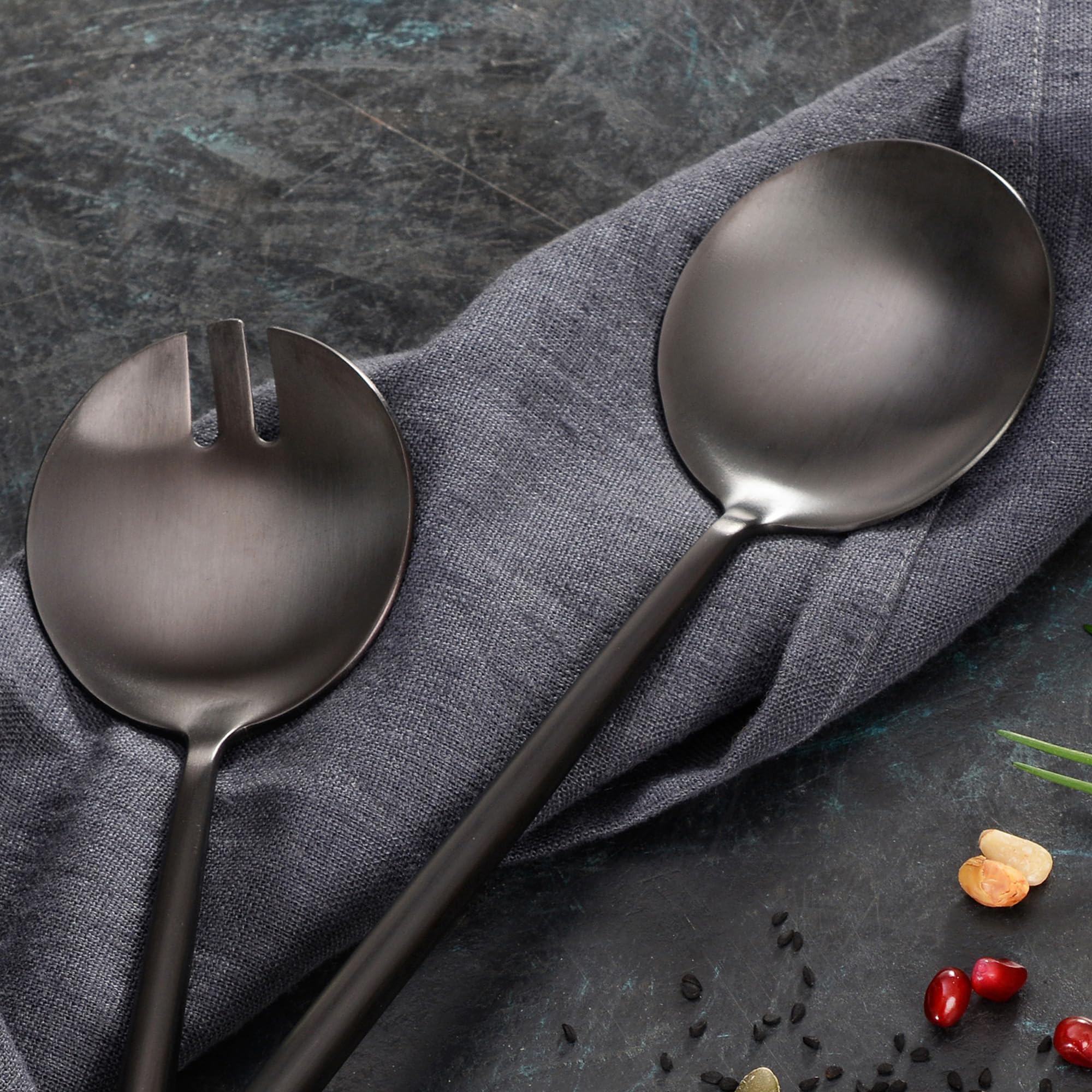 Alessi Posate Insalata Knifer Fork Spoon - Posate A Servire Knifer Fork Spoon